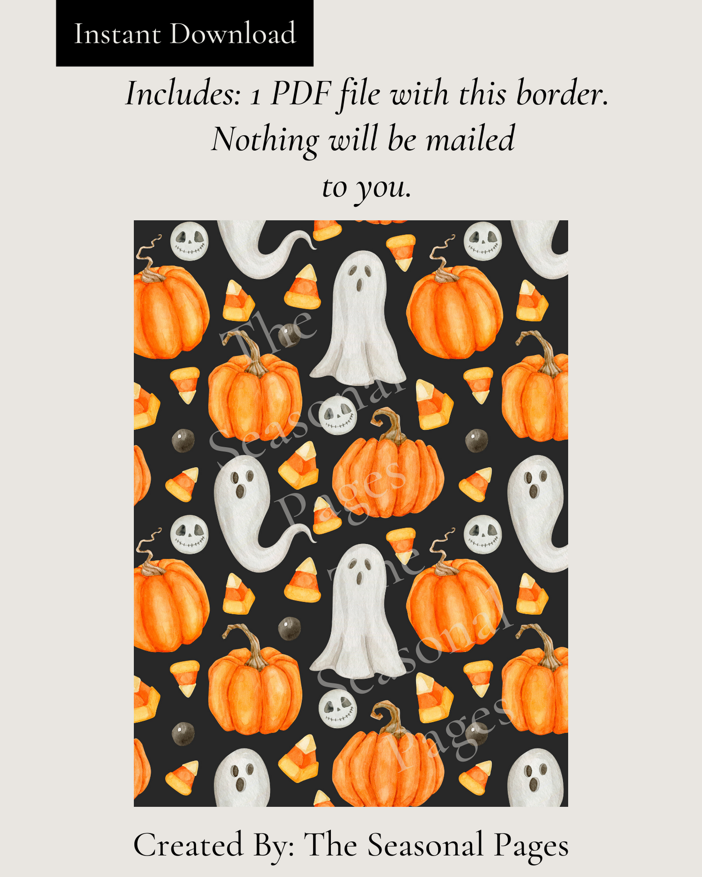 Halloween Night Stationery Printable