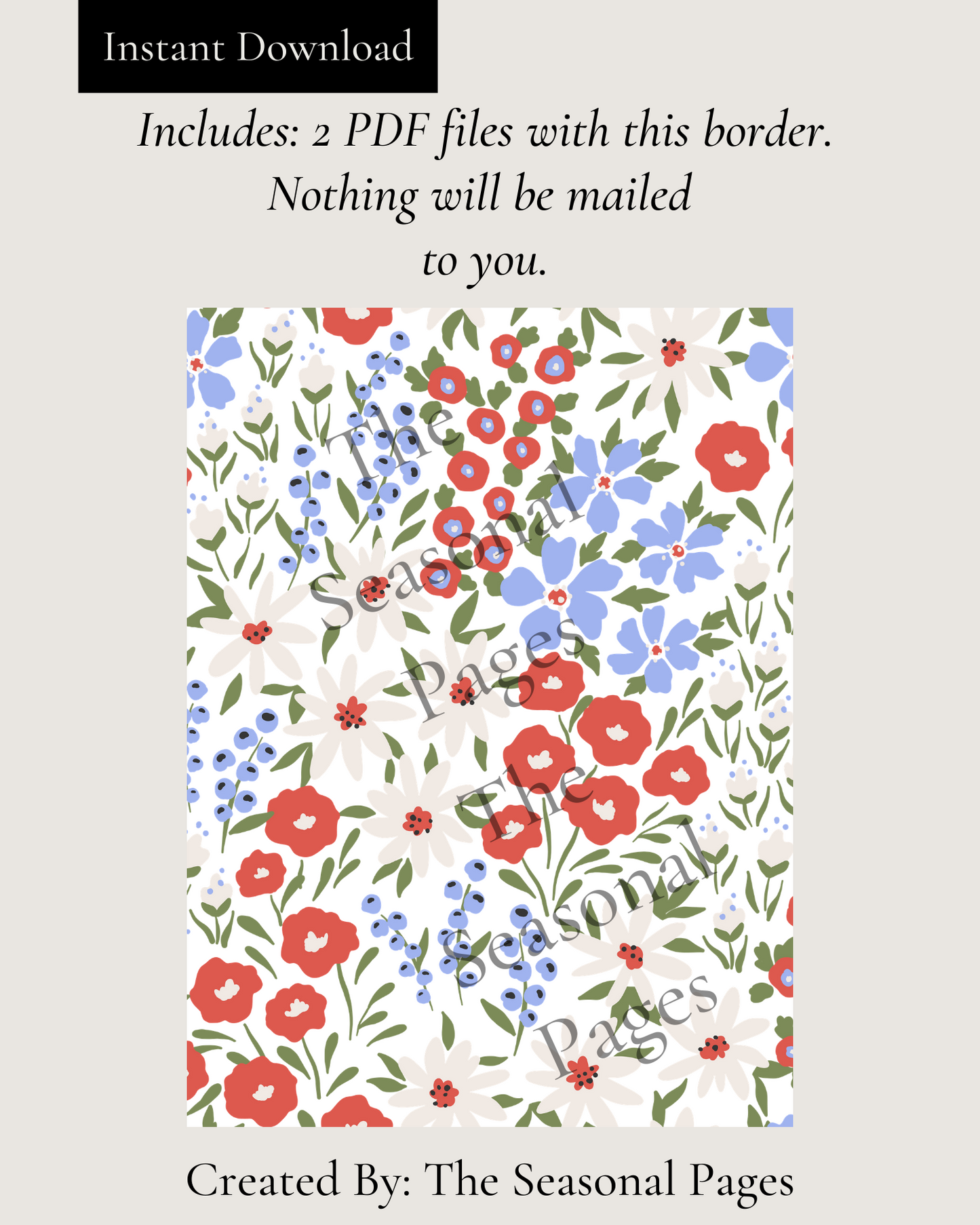 Printable Spring 103 Stationery