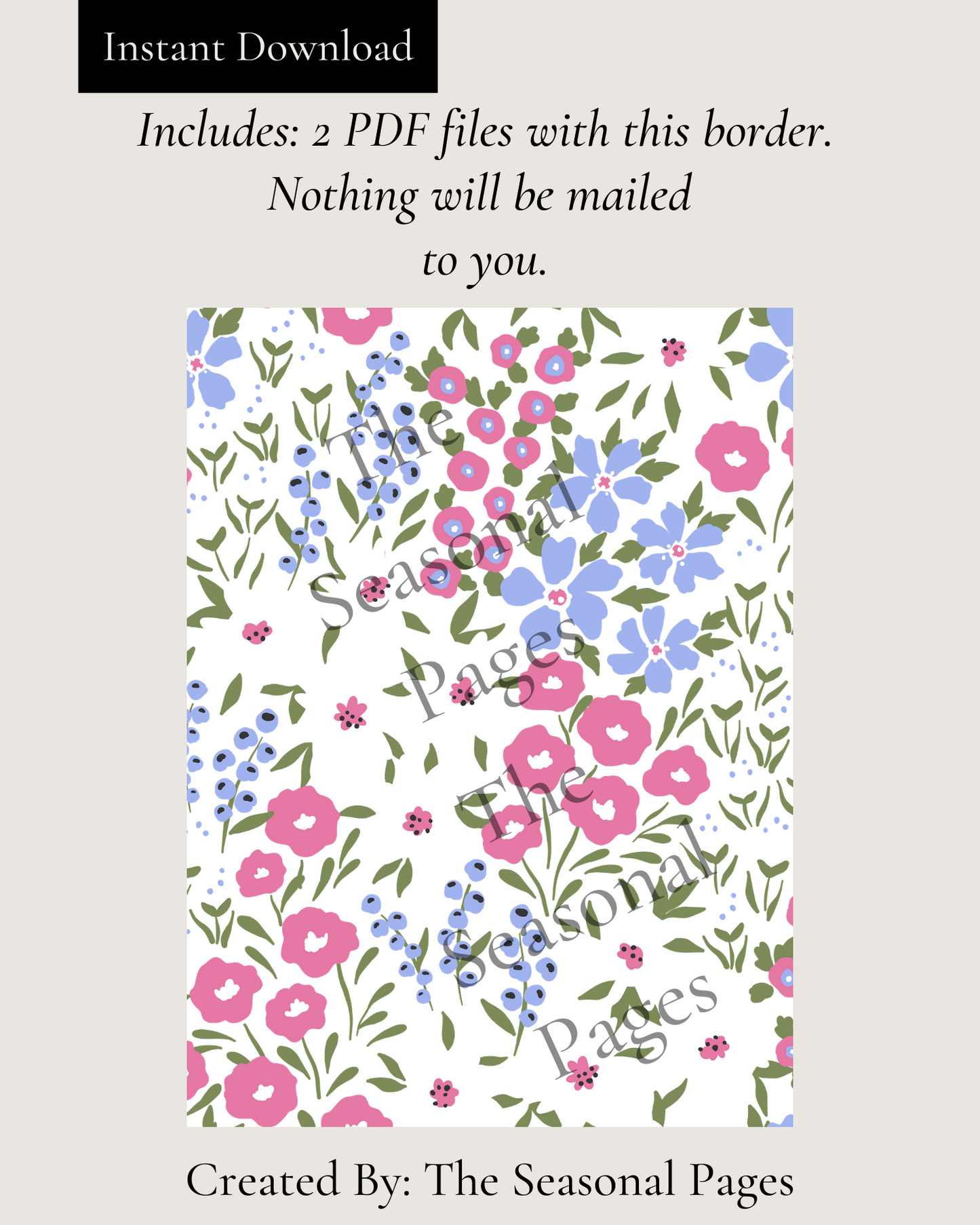 Printable Spring 104 Stationery