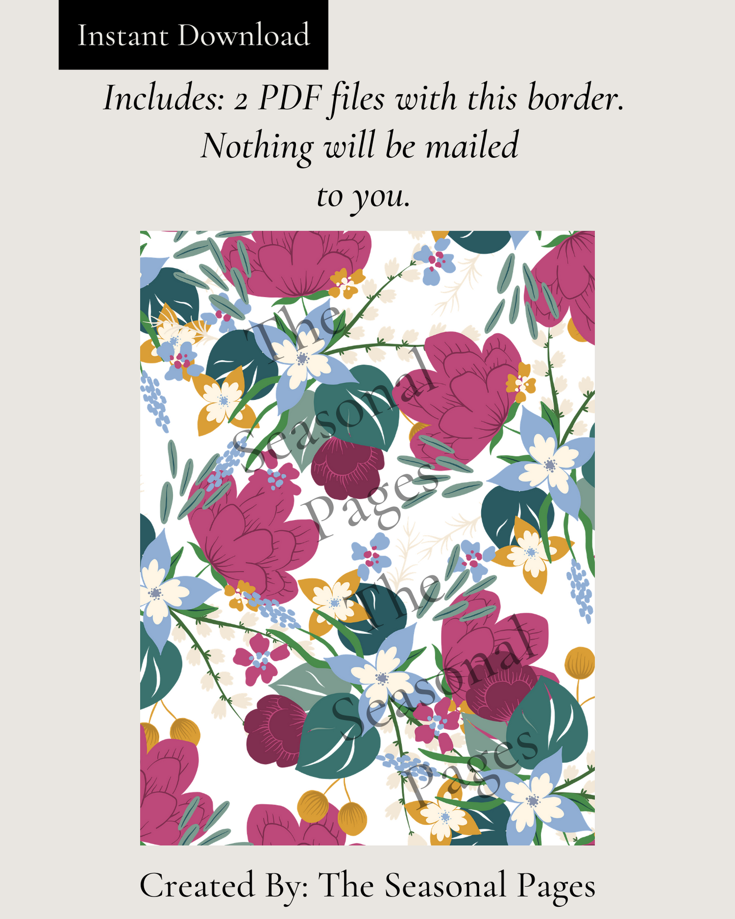 Printable Spring 101 Stationery
