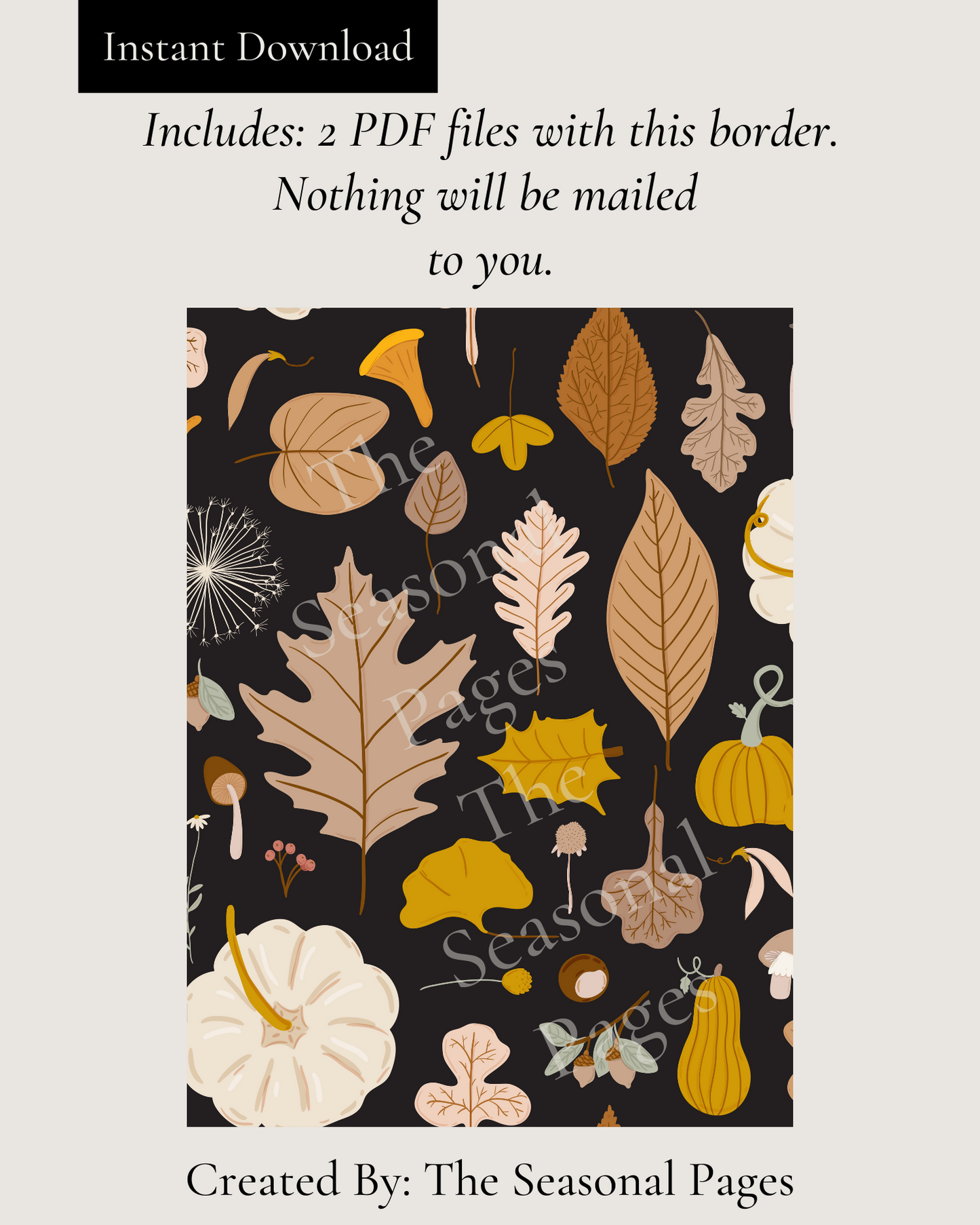 Printable Fall 101 Stationery