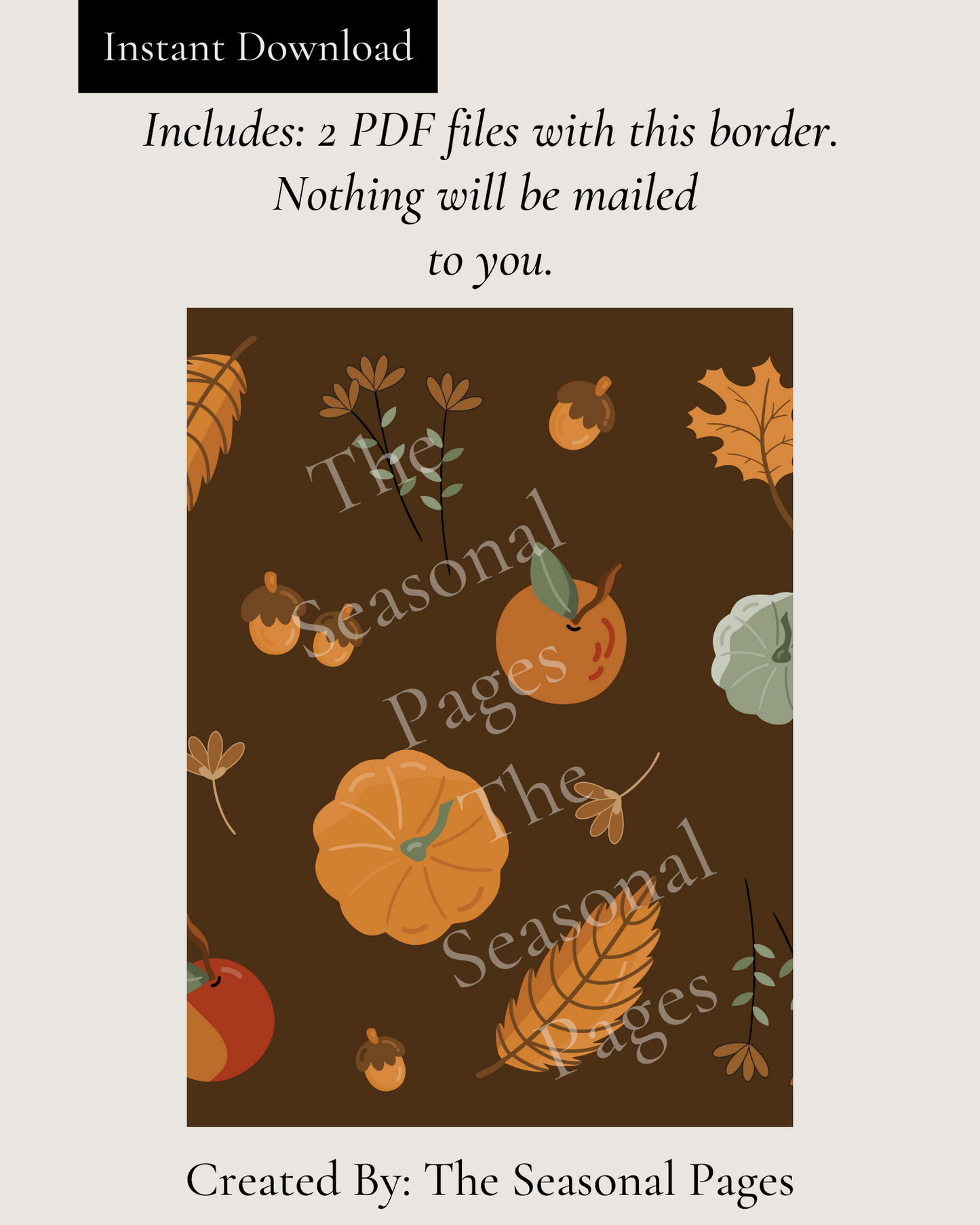 Printable Fall 110 Stationery