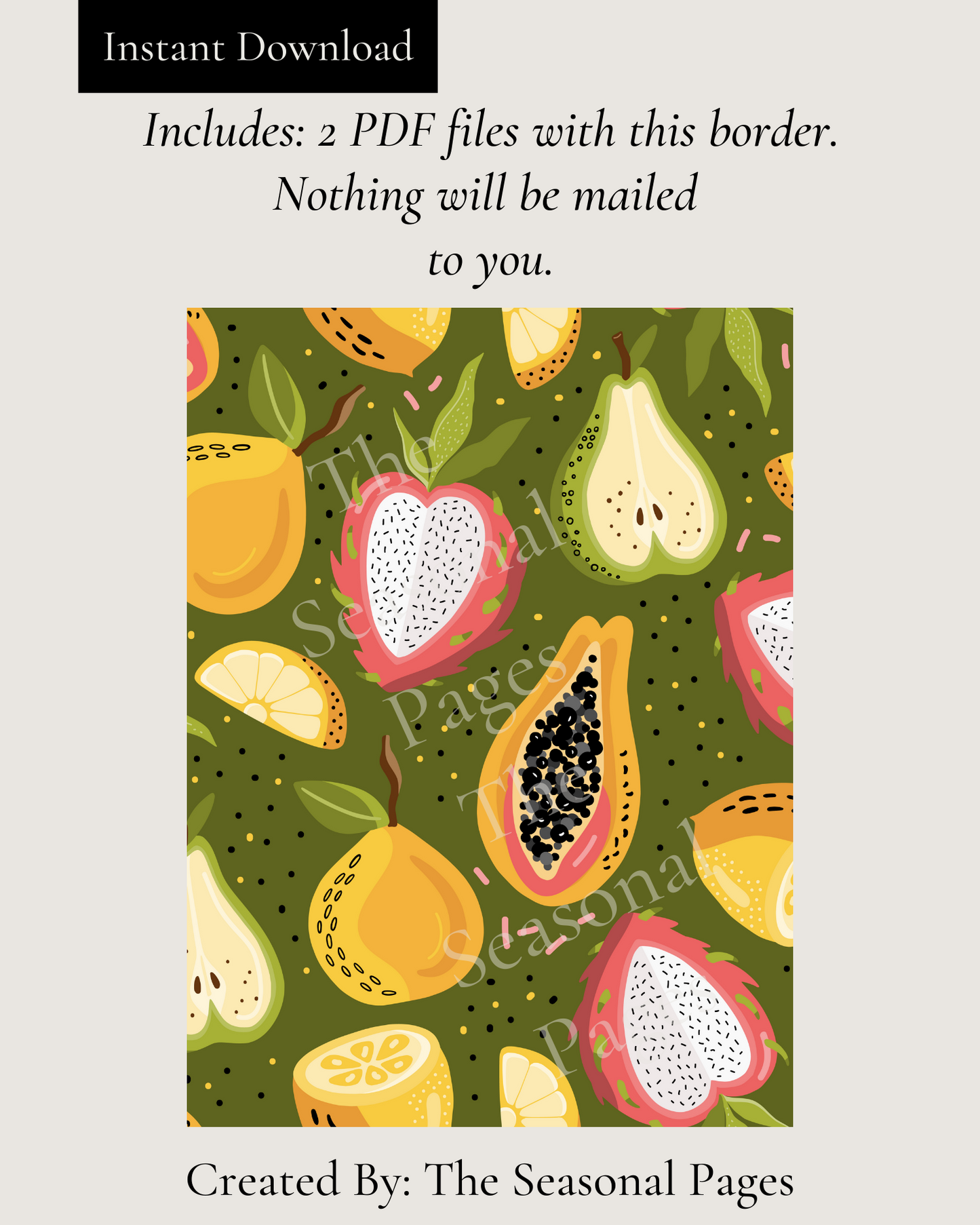 Printable Summer 107 Stationery