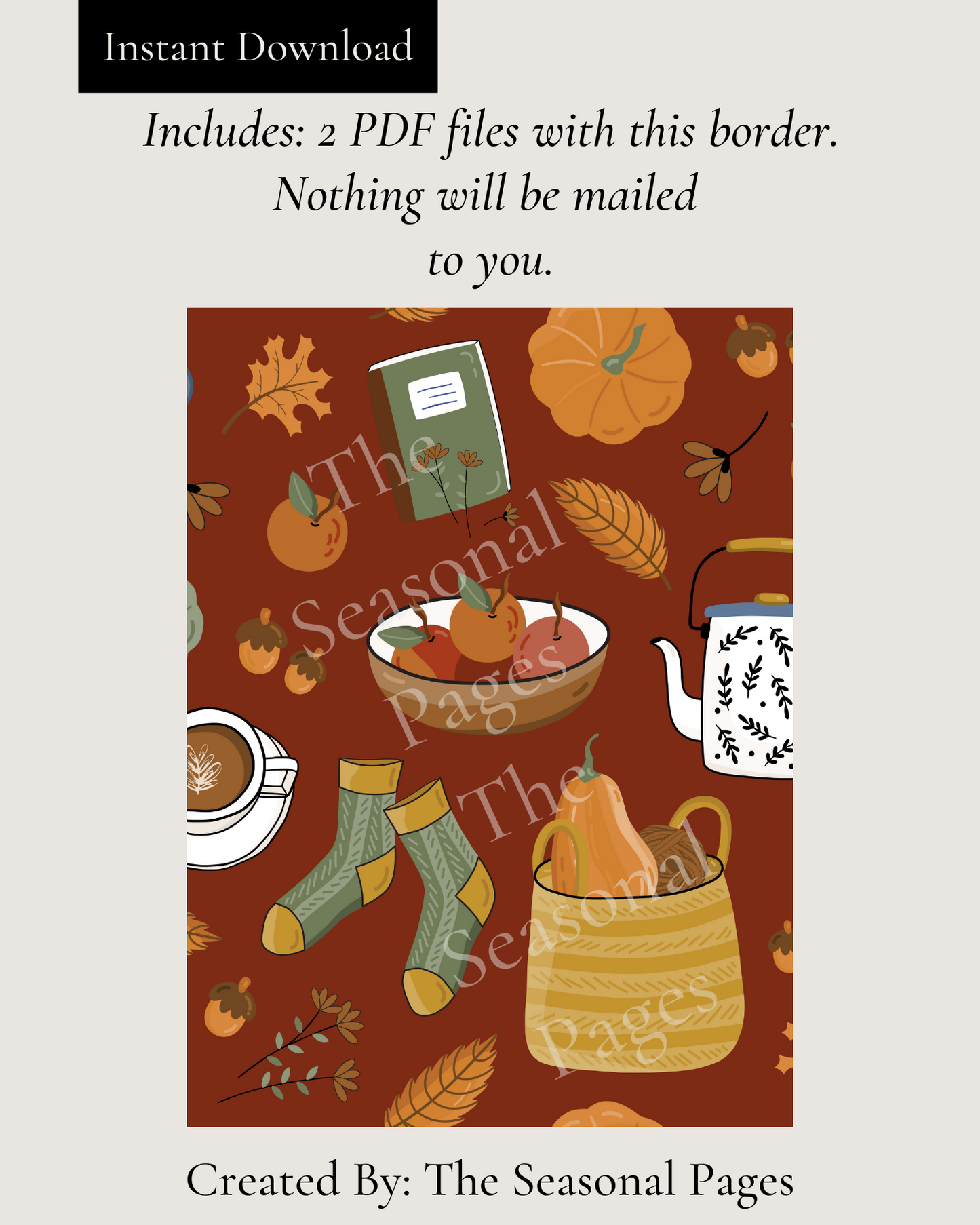 Printable Fall 107 Stationery