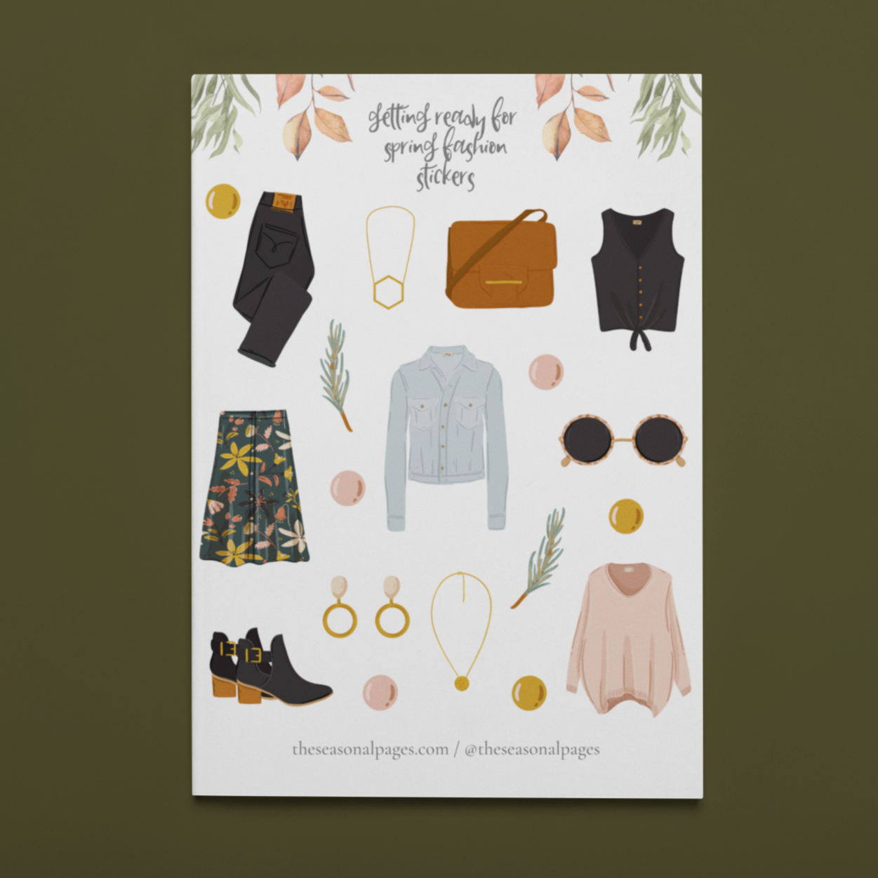 Printable Getting Ready For Spring Fashion Sticker Set