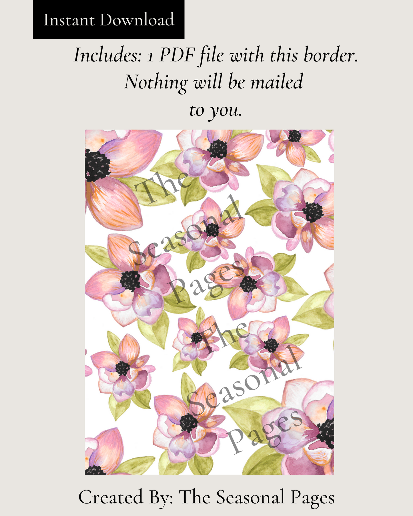 Printable Zoe Stationery