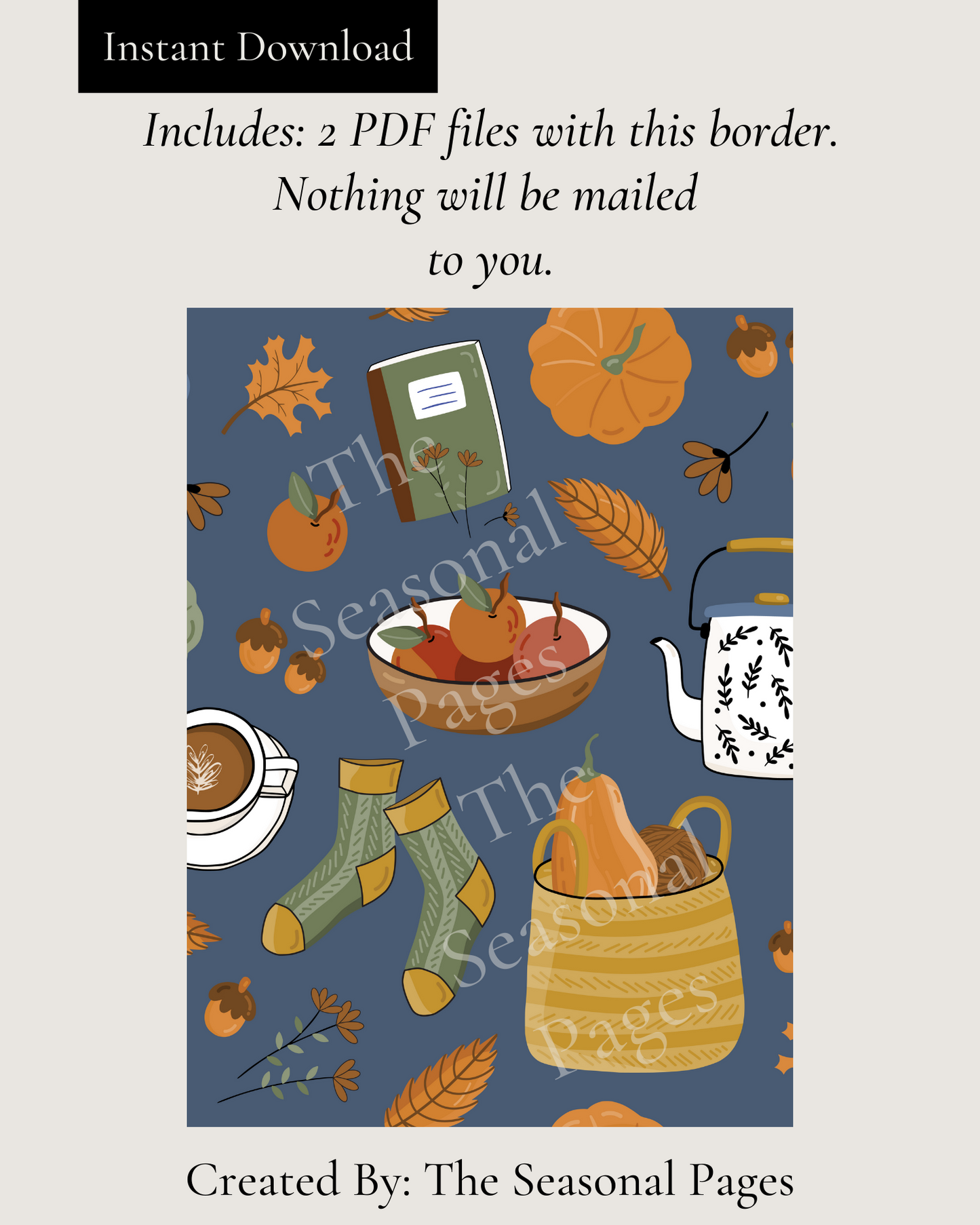Printable Fall 108 Stationery