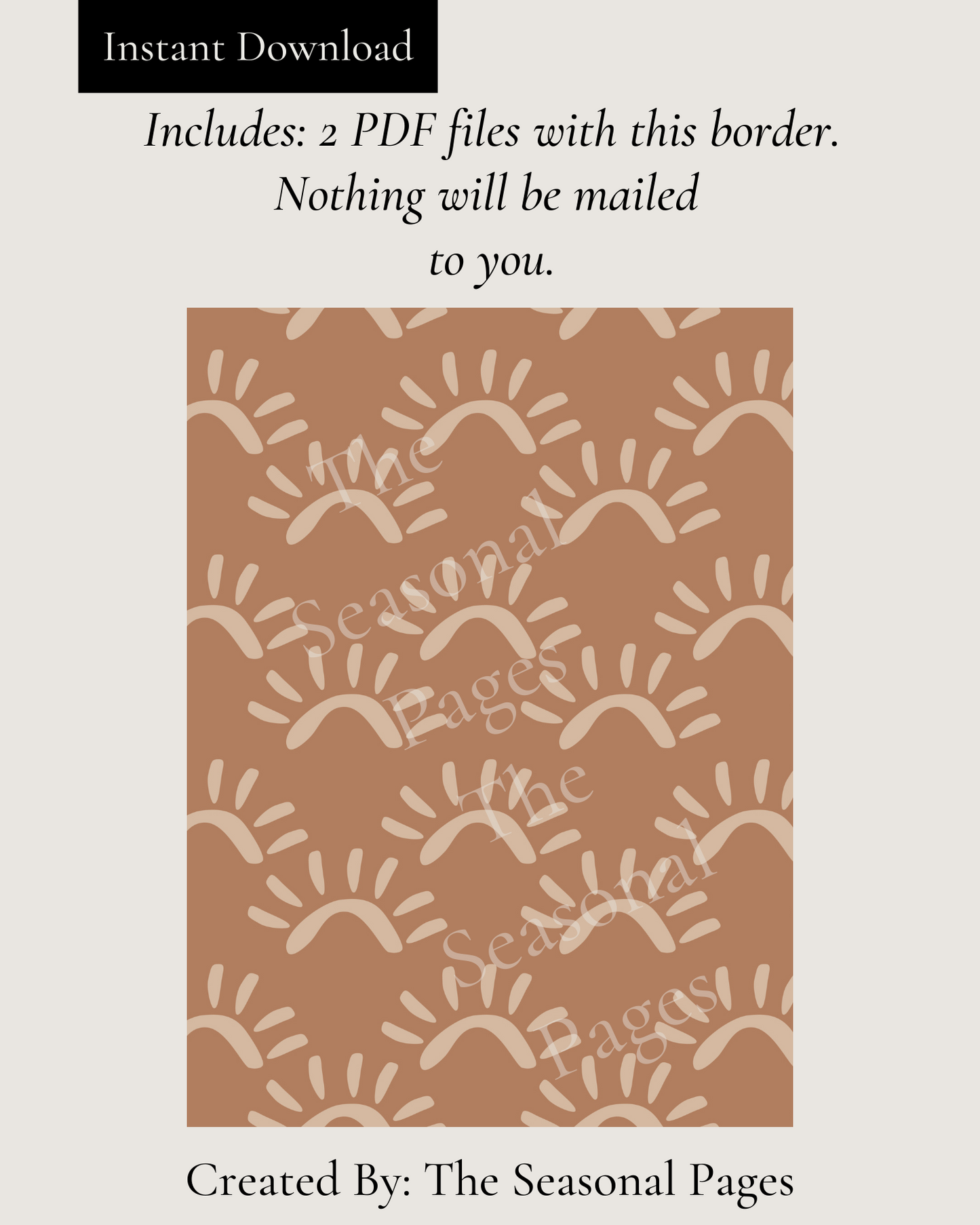 Printable Fall 105 Stationery
