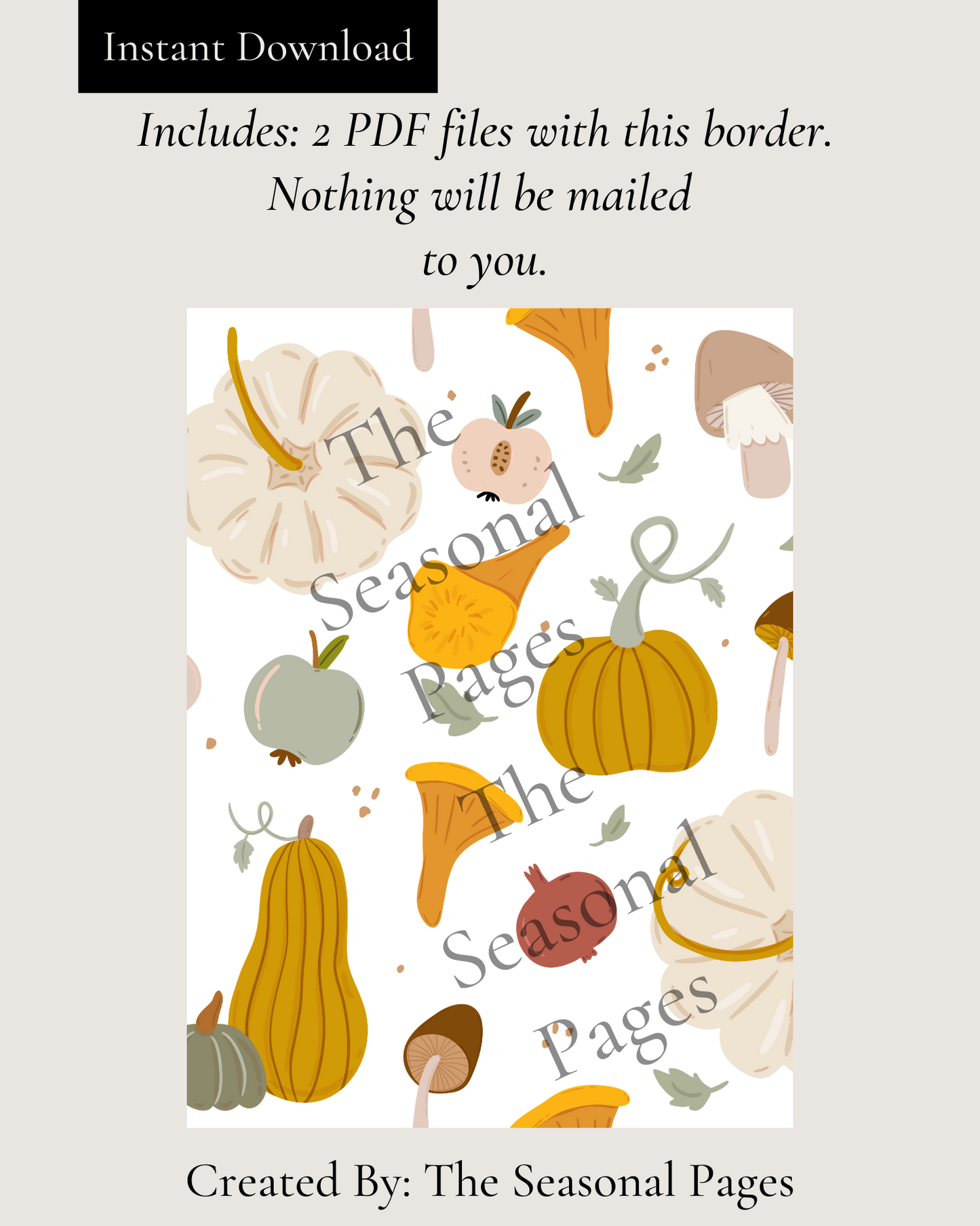 Printable Fall 102 Stationery