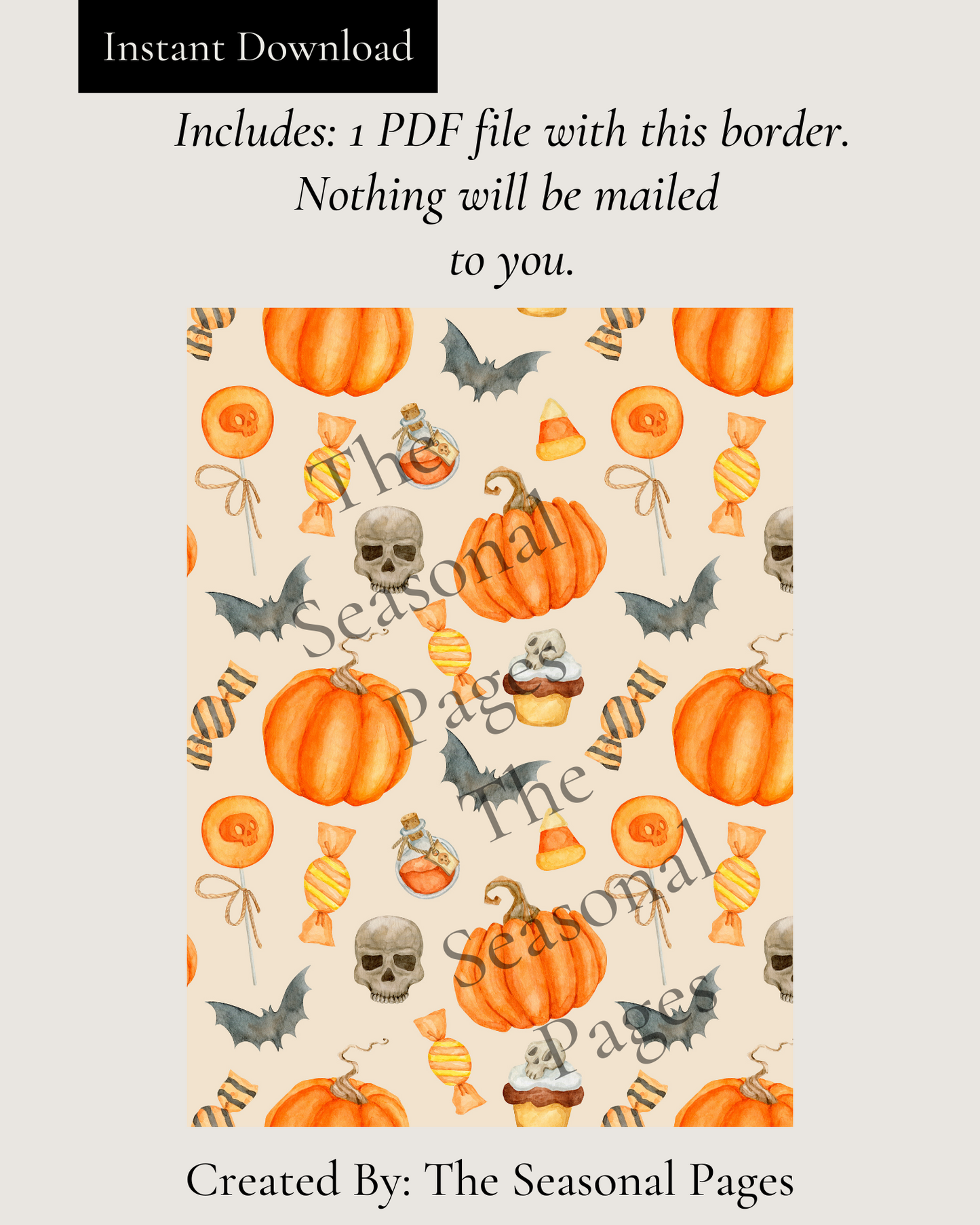 Halloween Vibes Vol. 2 Stationery Printable