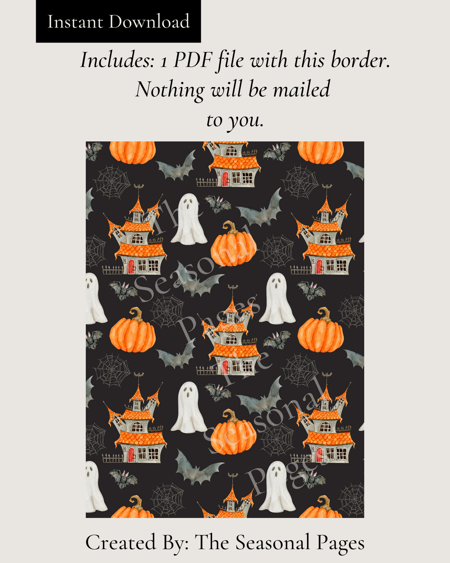 Haunted Halloween Stationery Printable