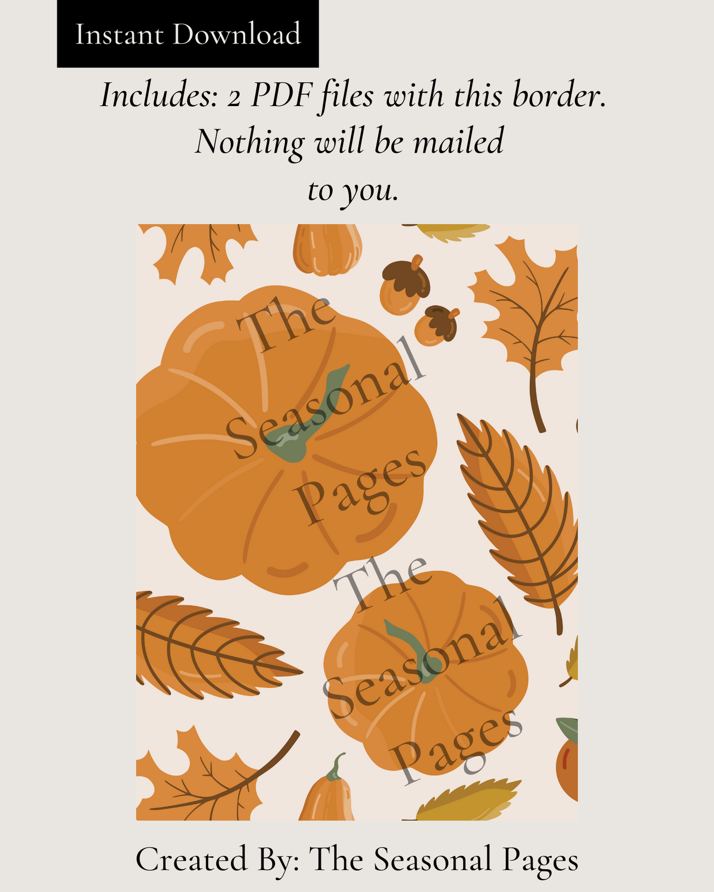 Printable Fall 106 Stationery