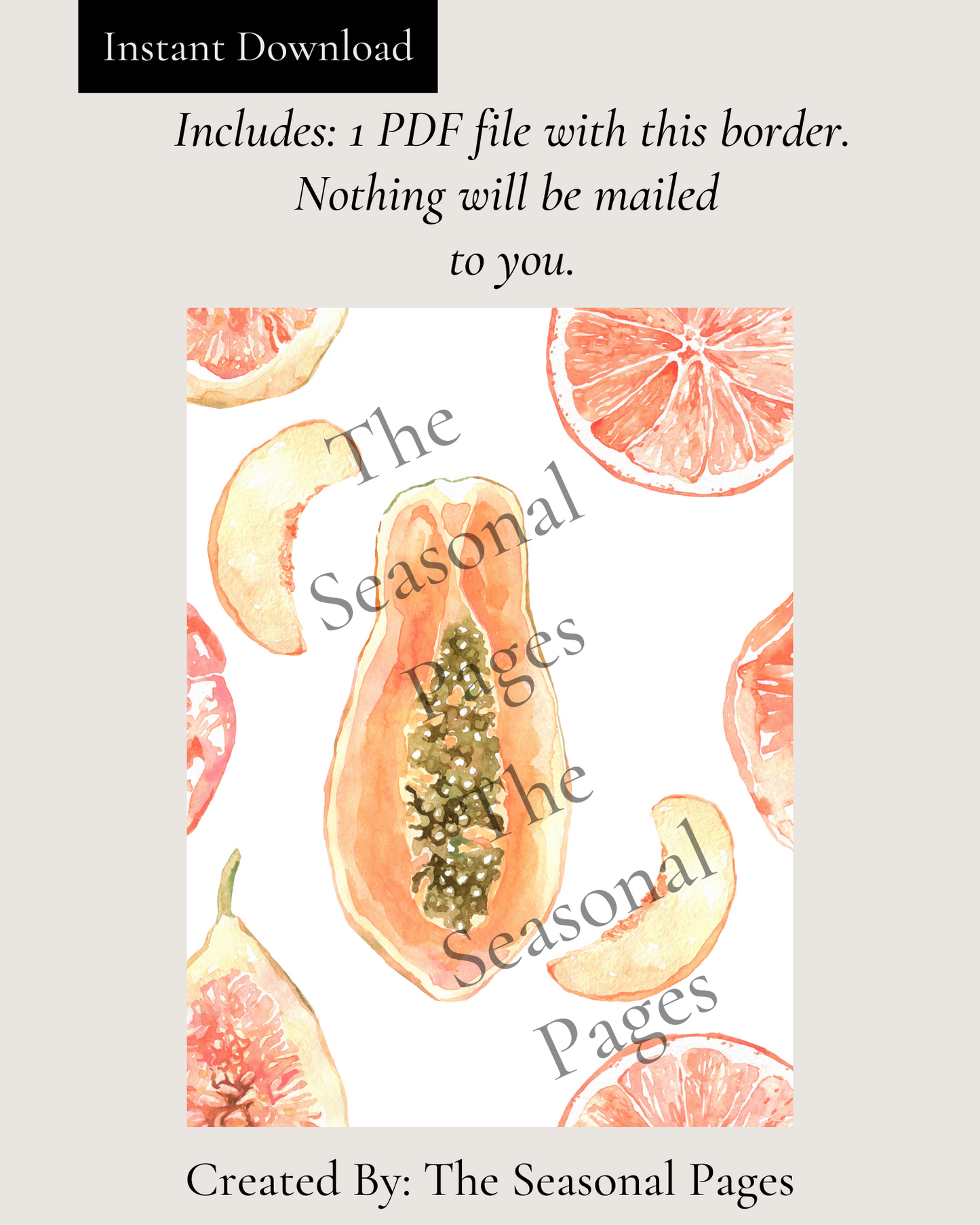 Printable Orange Stationery