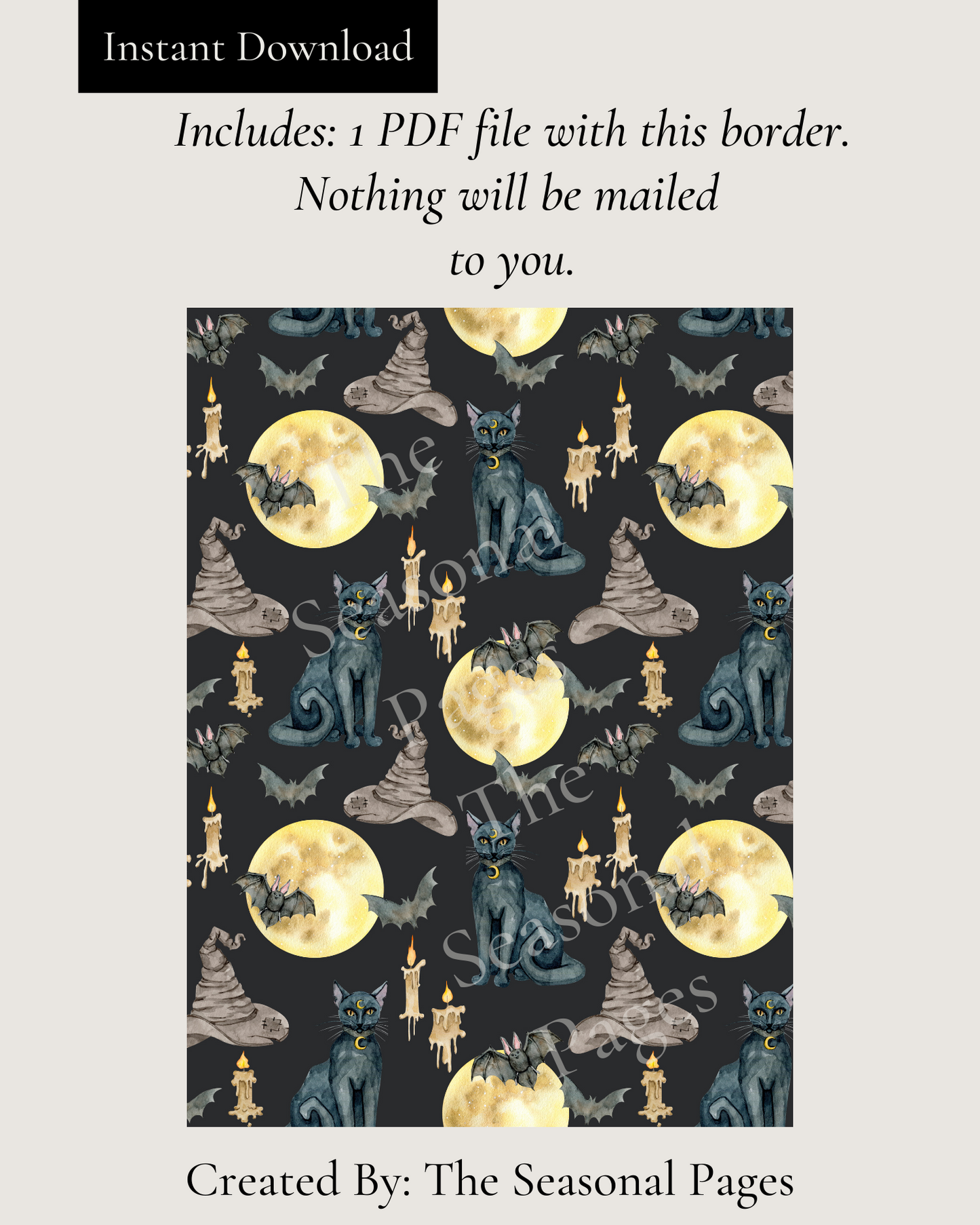 Spooky Night Stationery Printable
