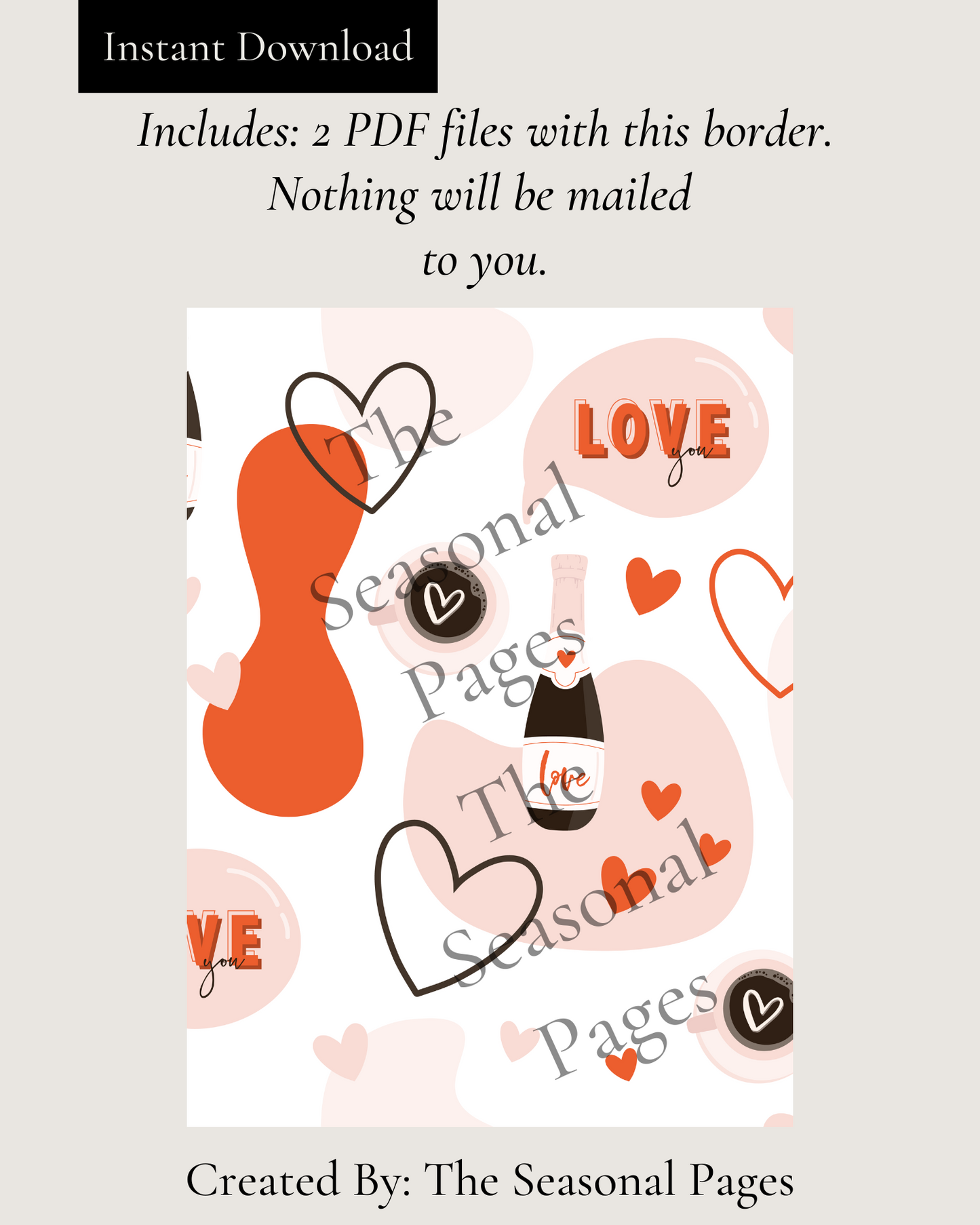 Valentine's Day Stationery Printable