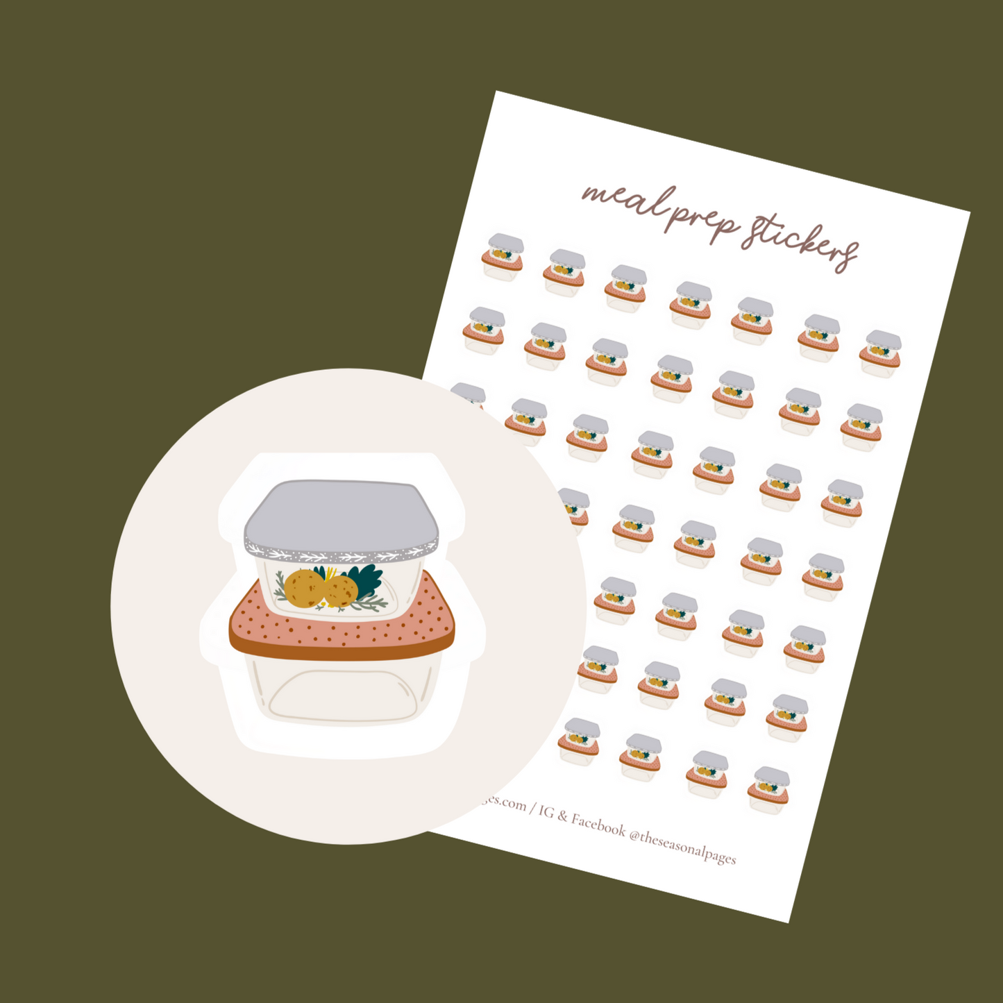 Printable Meal Prep Stickers