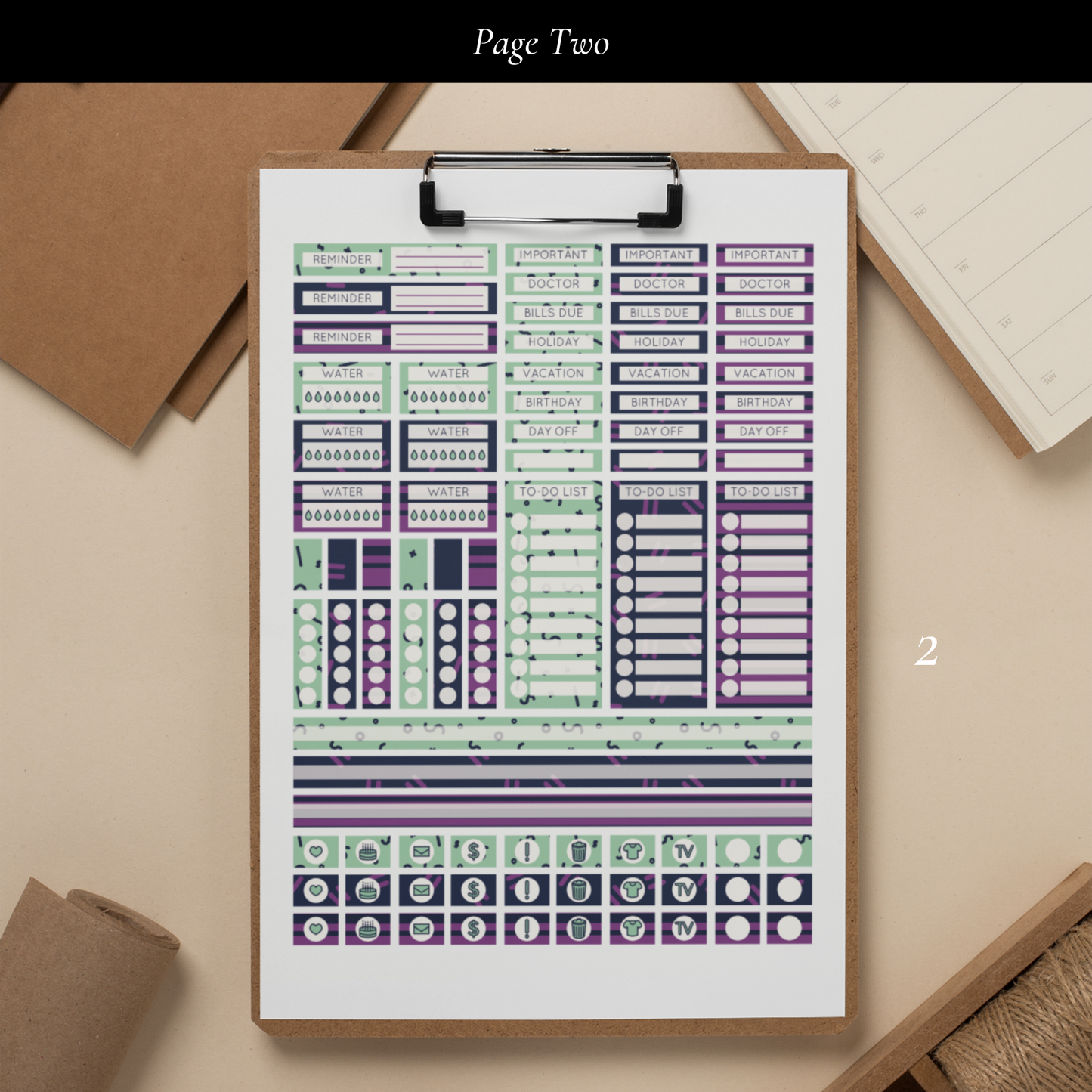 Printable The Clever Attitude Planner Sticker Set