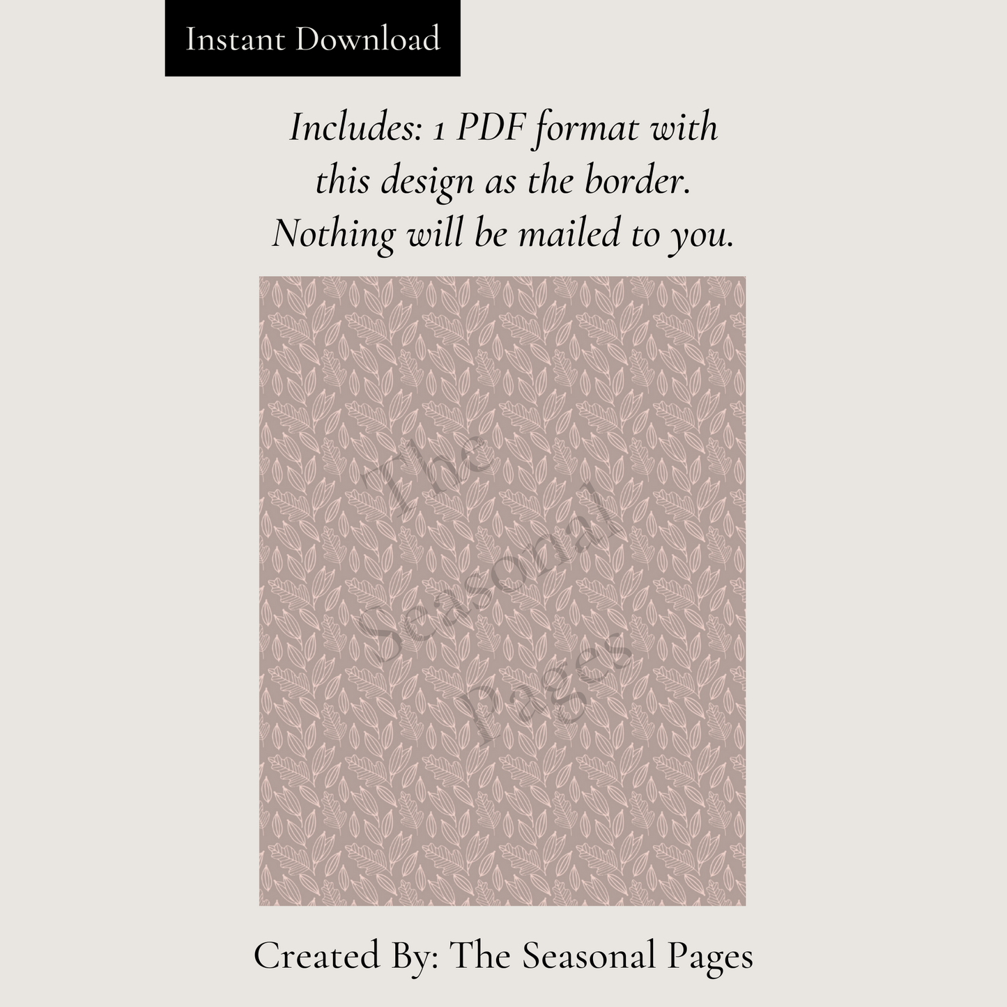 Printable Grey Harvest Stationery