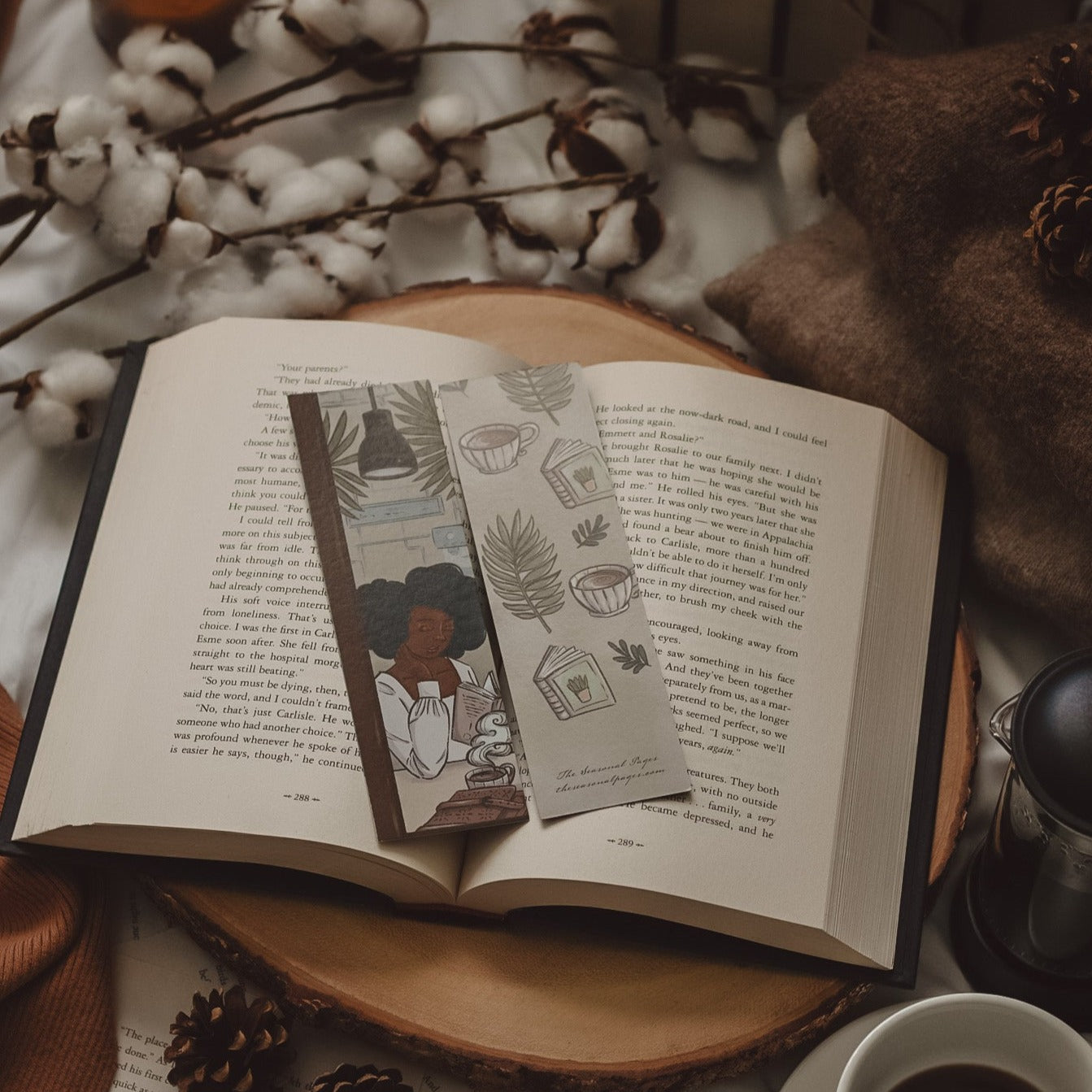 Cafe Reading Bookmark