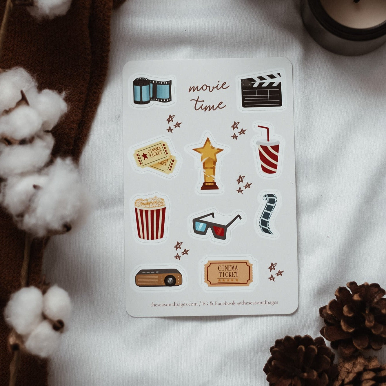 Movie Time Sticker Sheet