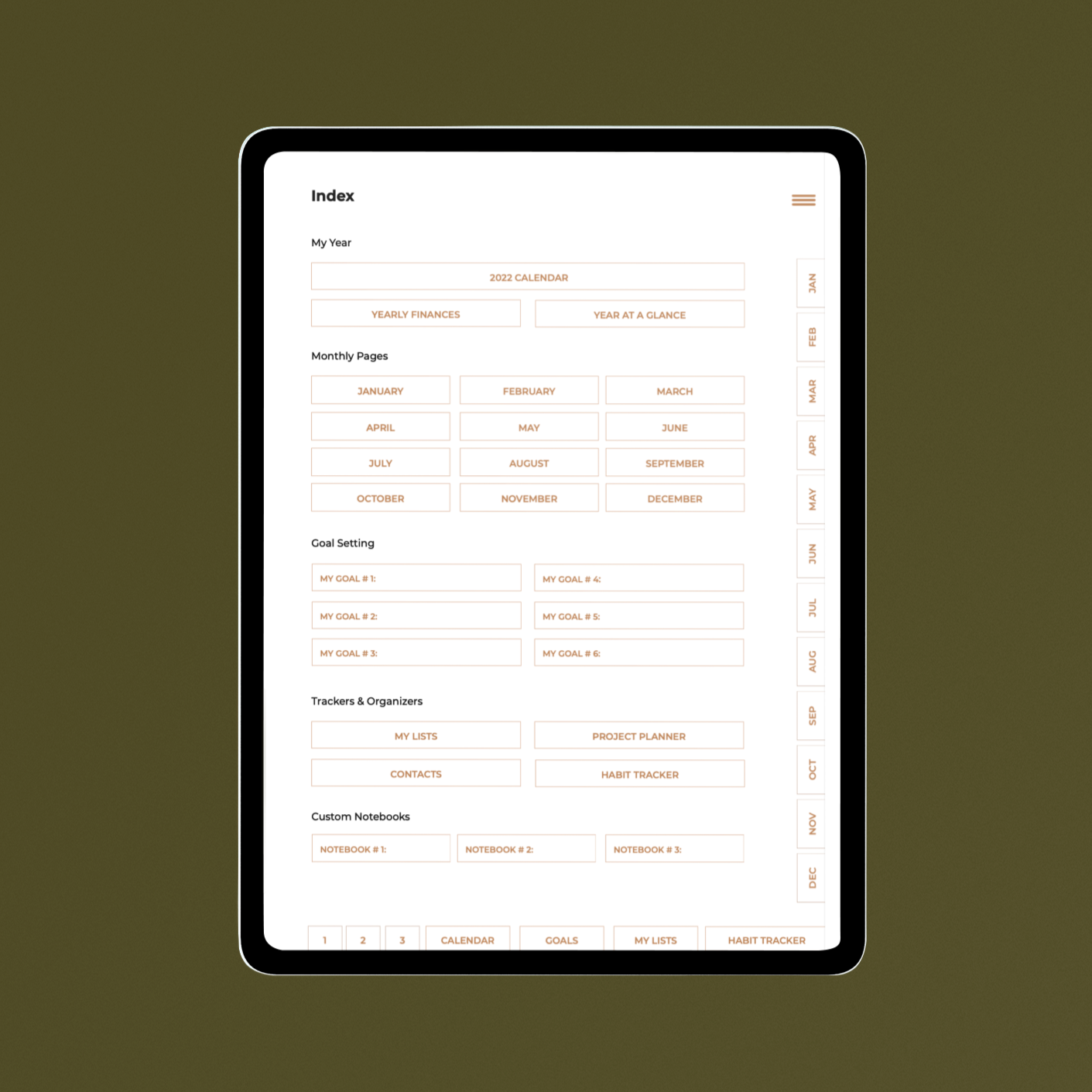 Goodnotes Digital 2022 Planner PDF