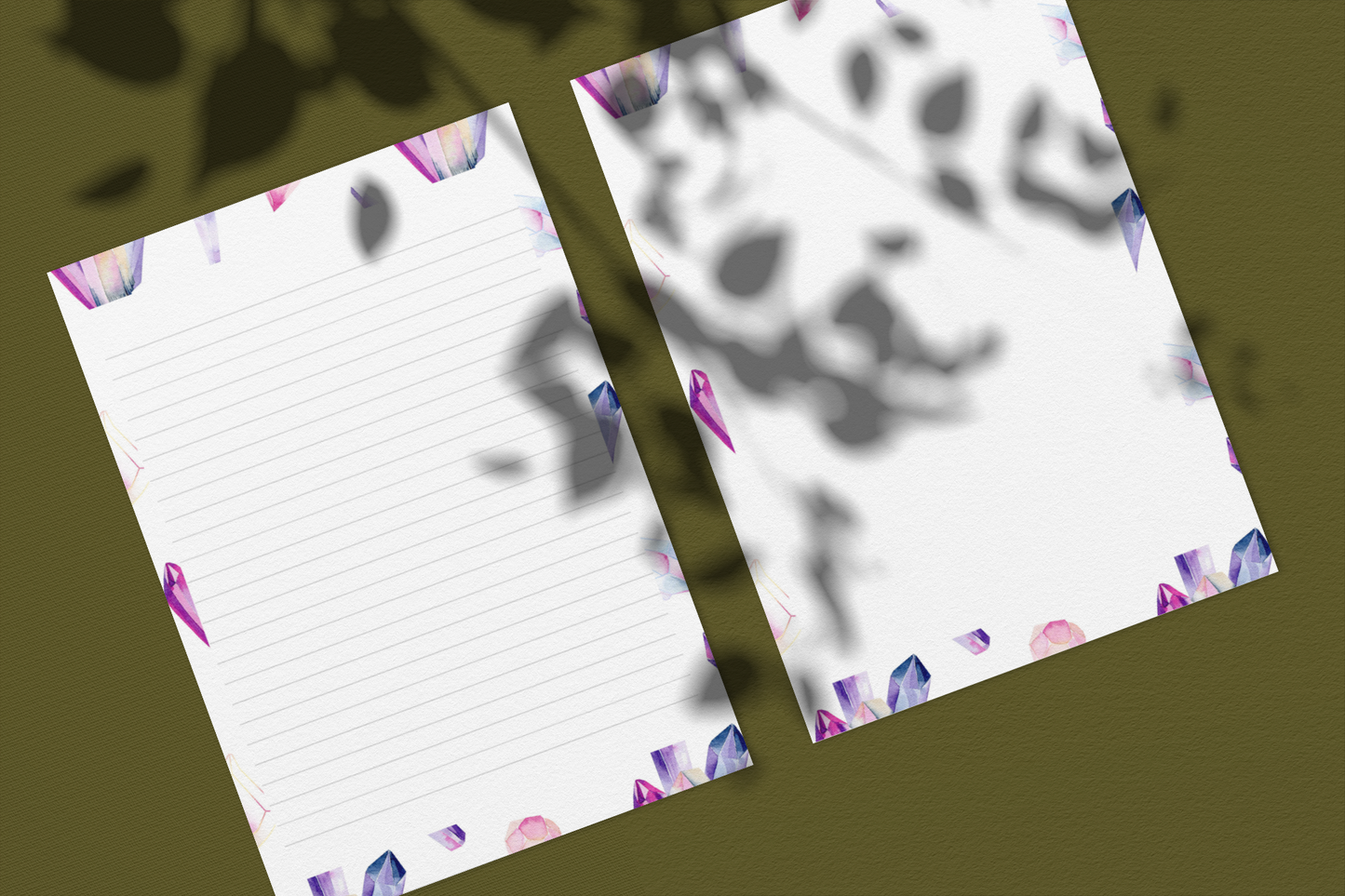 Printable Crystal Stationery