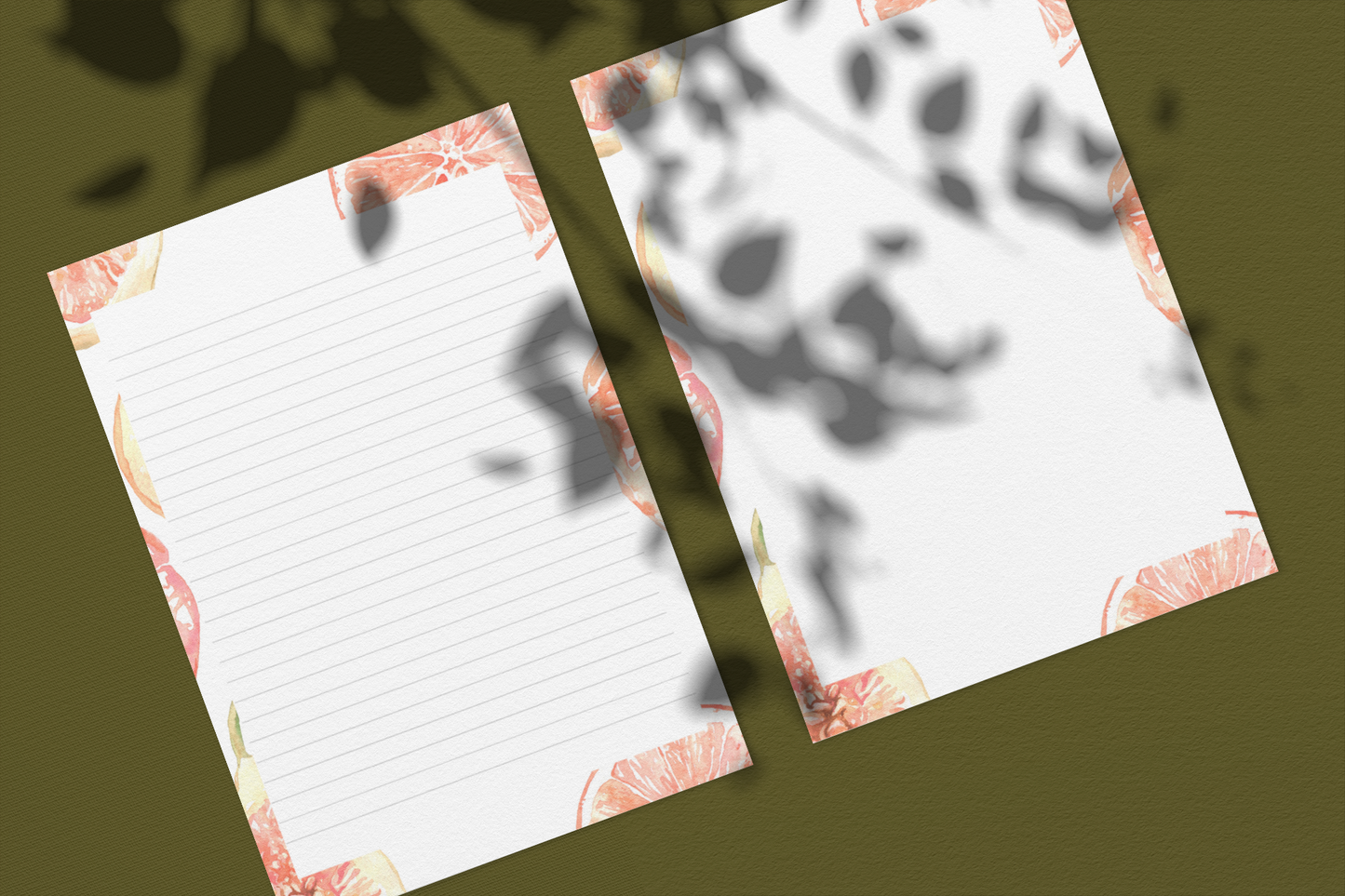 Printable Orange Stationery