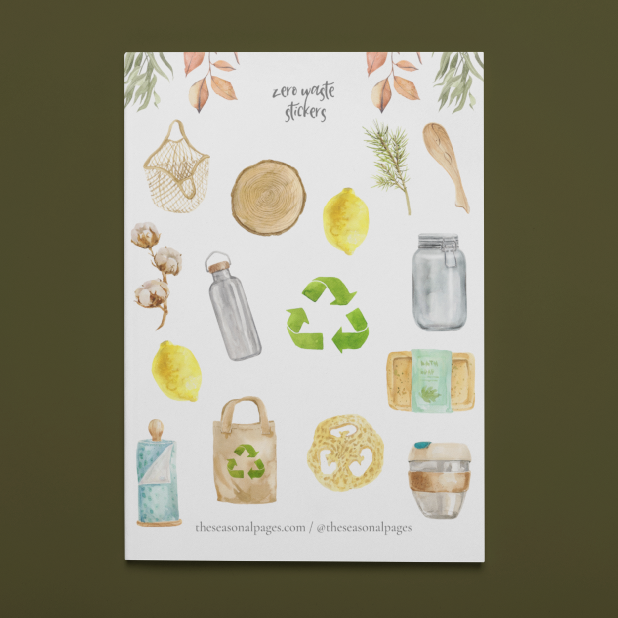 Printable Zero Waste Sticker Set