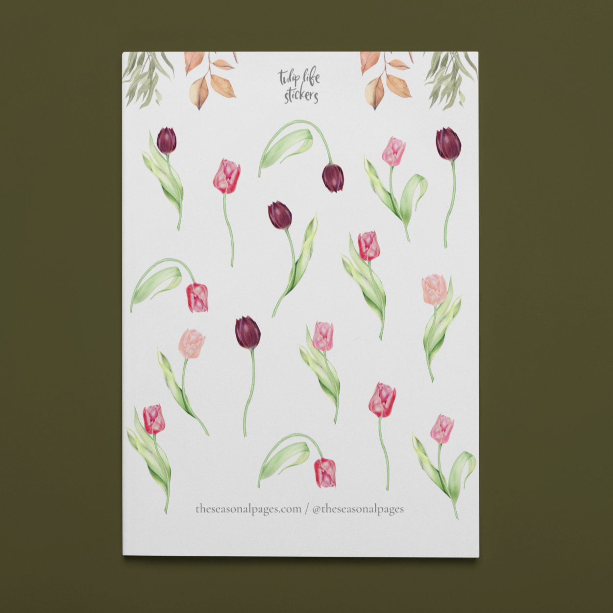 Printable Tulip Life Sticker Set