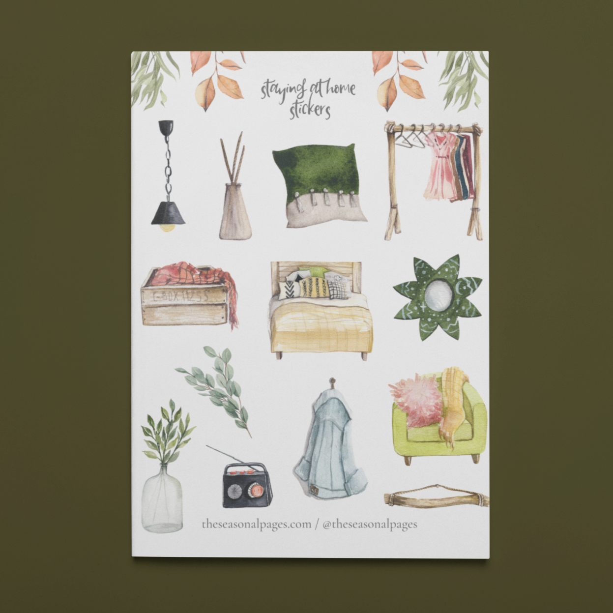 Printable Staying At Home Sticker Set