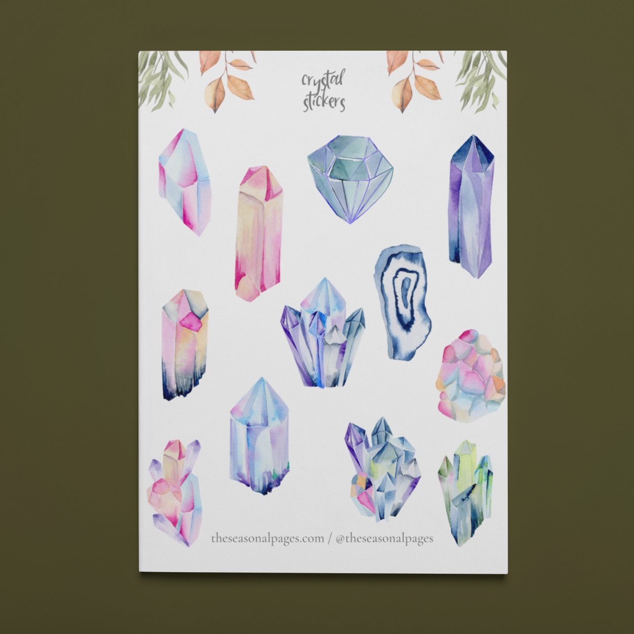 Printable Crystal Stickers Set