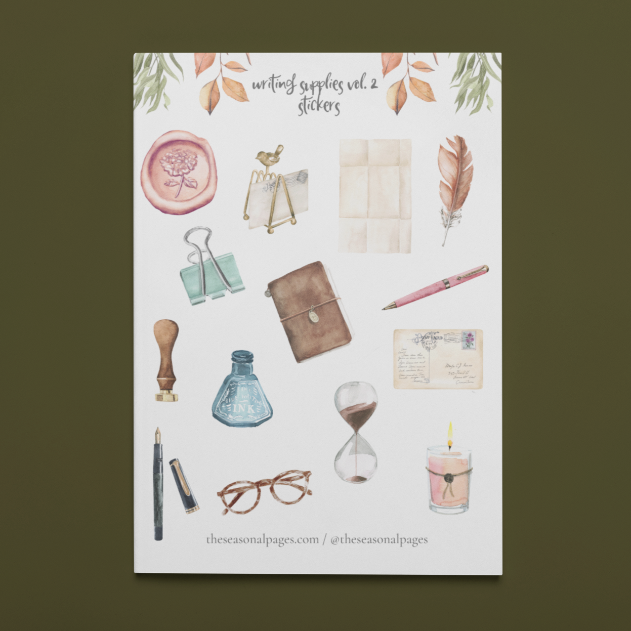 Printable Writing Supplies Vol.2 Sticker Set