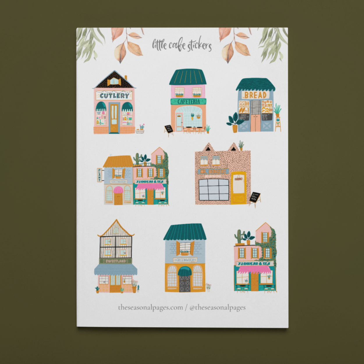 Printable Little Cafe Sticker Set