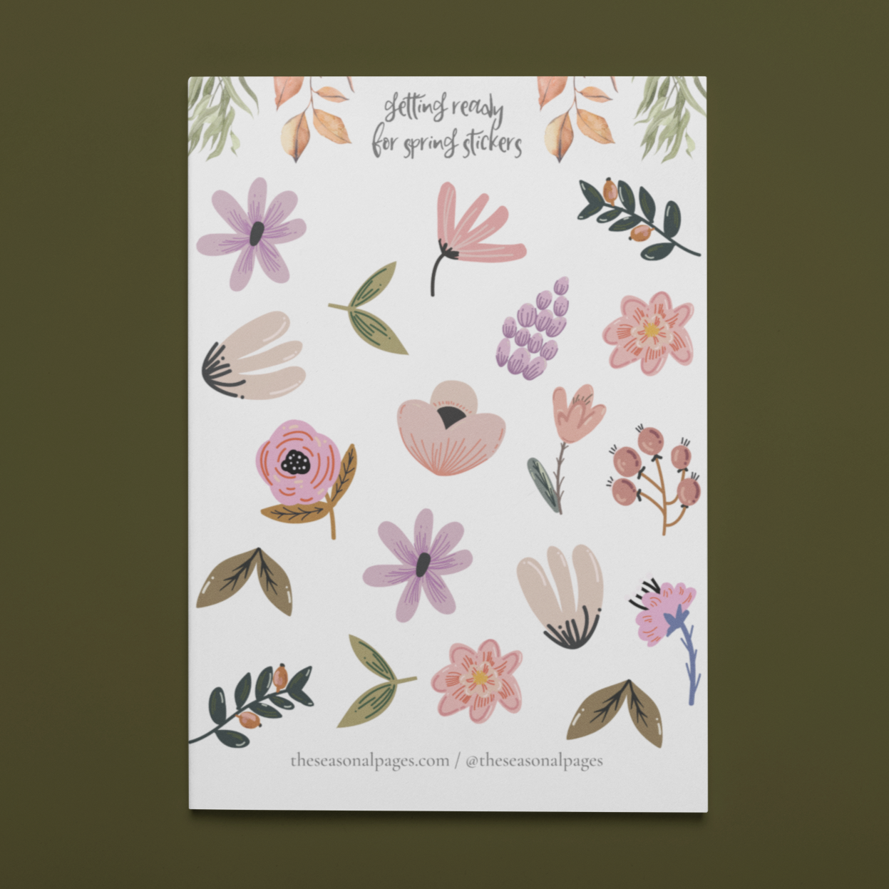 Printable Getting Ready For Spring Sticker Set