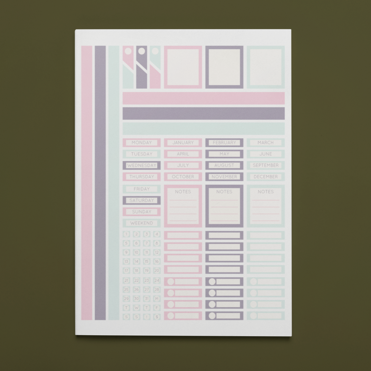 Printable Dainty Planner Sticker Set
