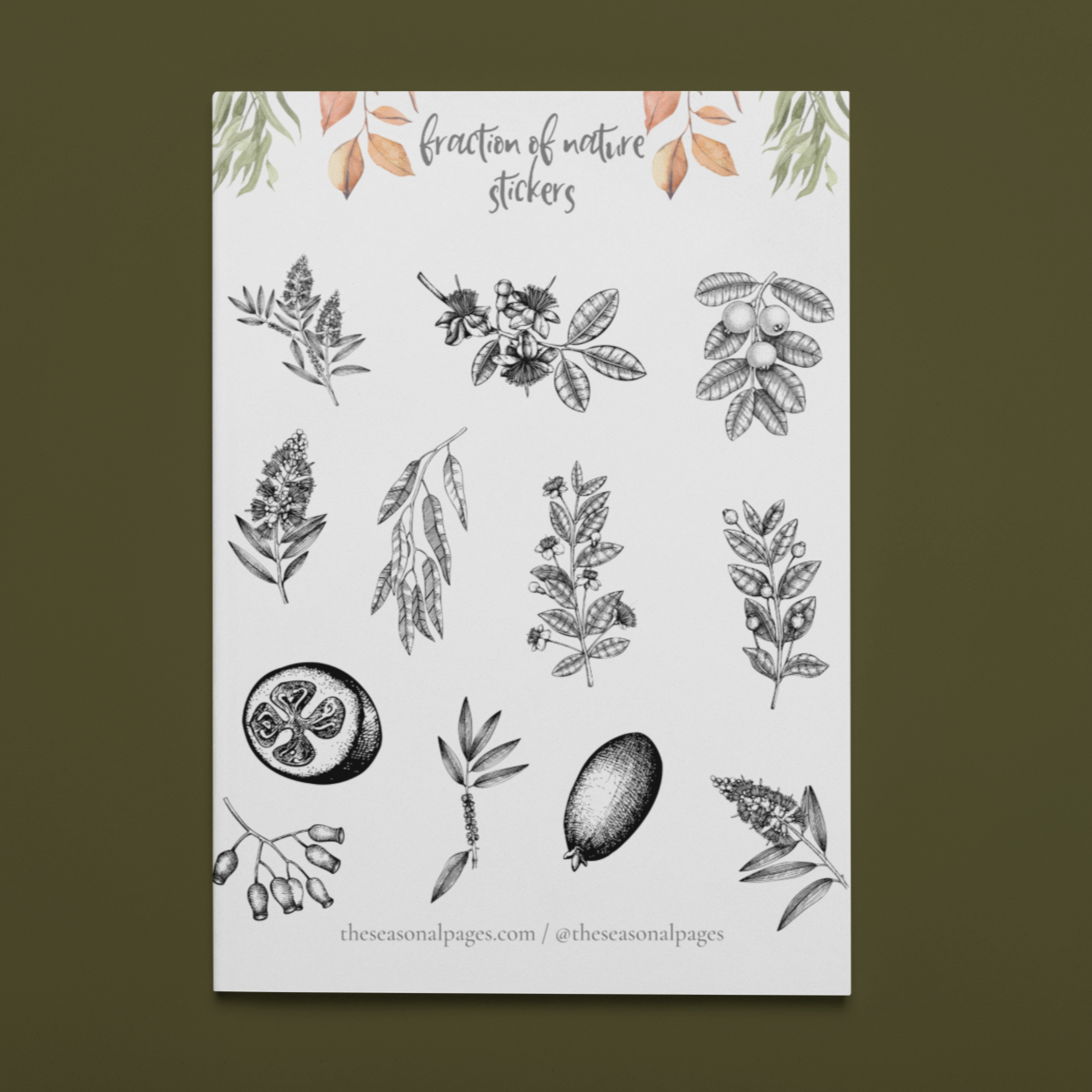 Printable Fraction Of Nature Sticker Set – The Seasonal Pages