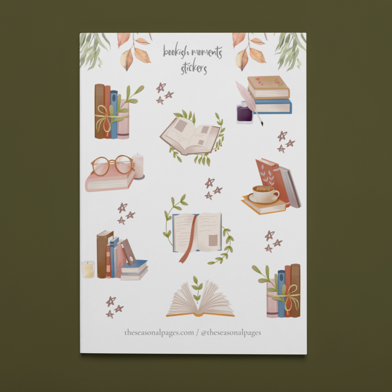 Printable Bookish Moments Sticker Set