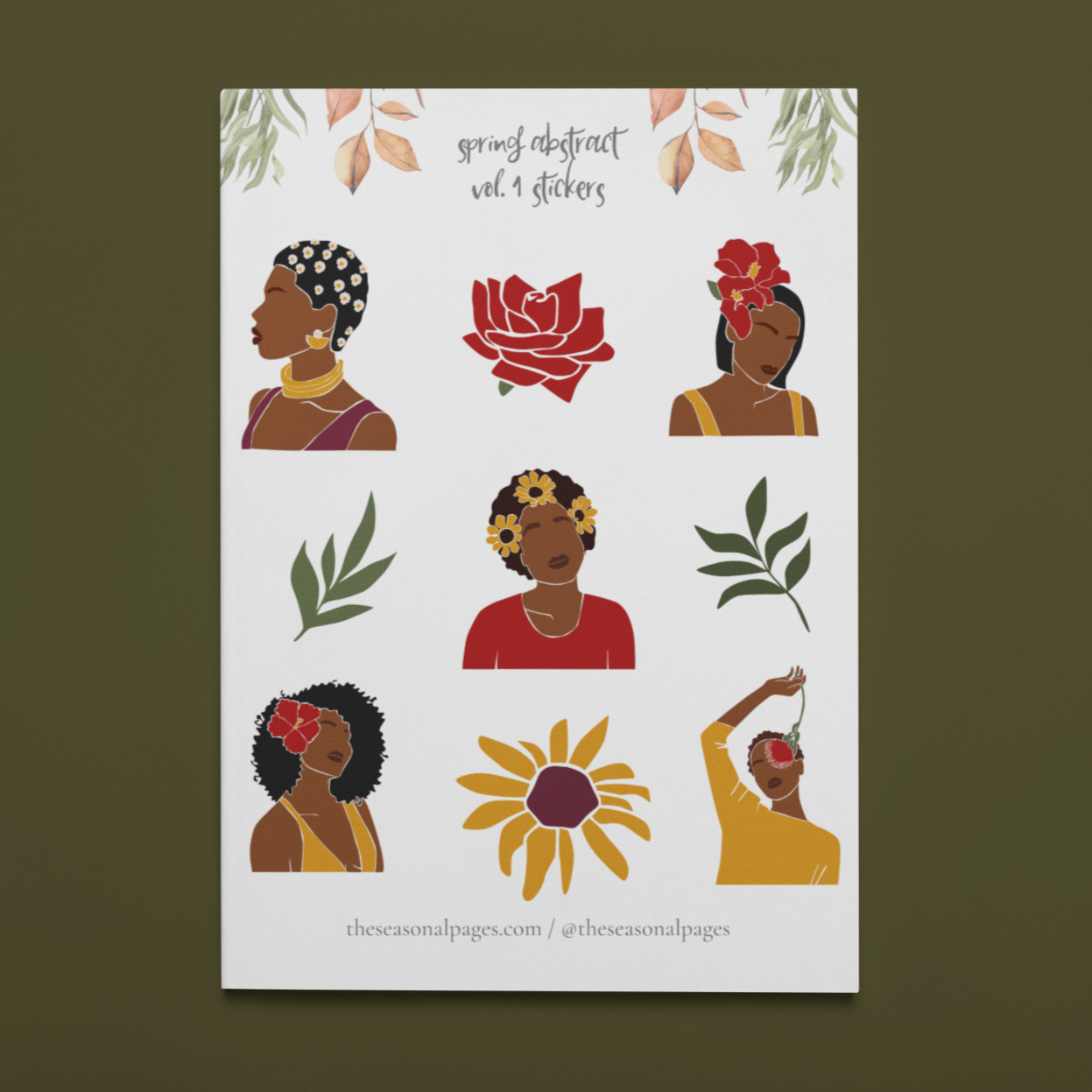 Printable Spring Abstract Vol.1 Sticker Set
