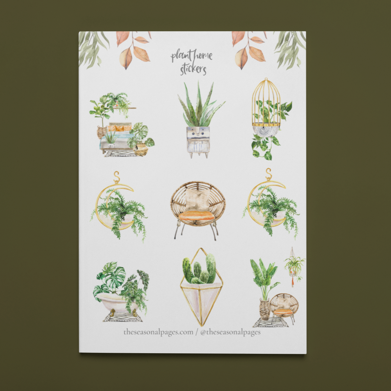 Printable Plant Home Sticker Set