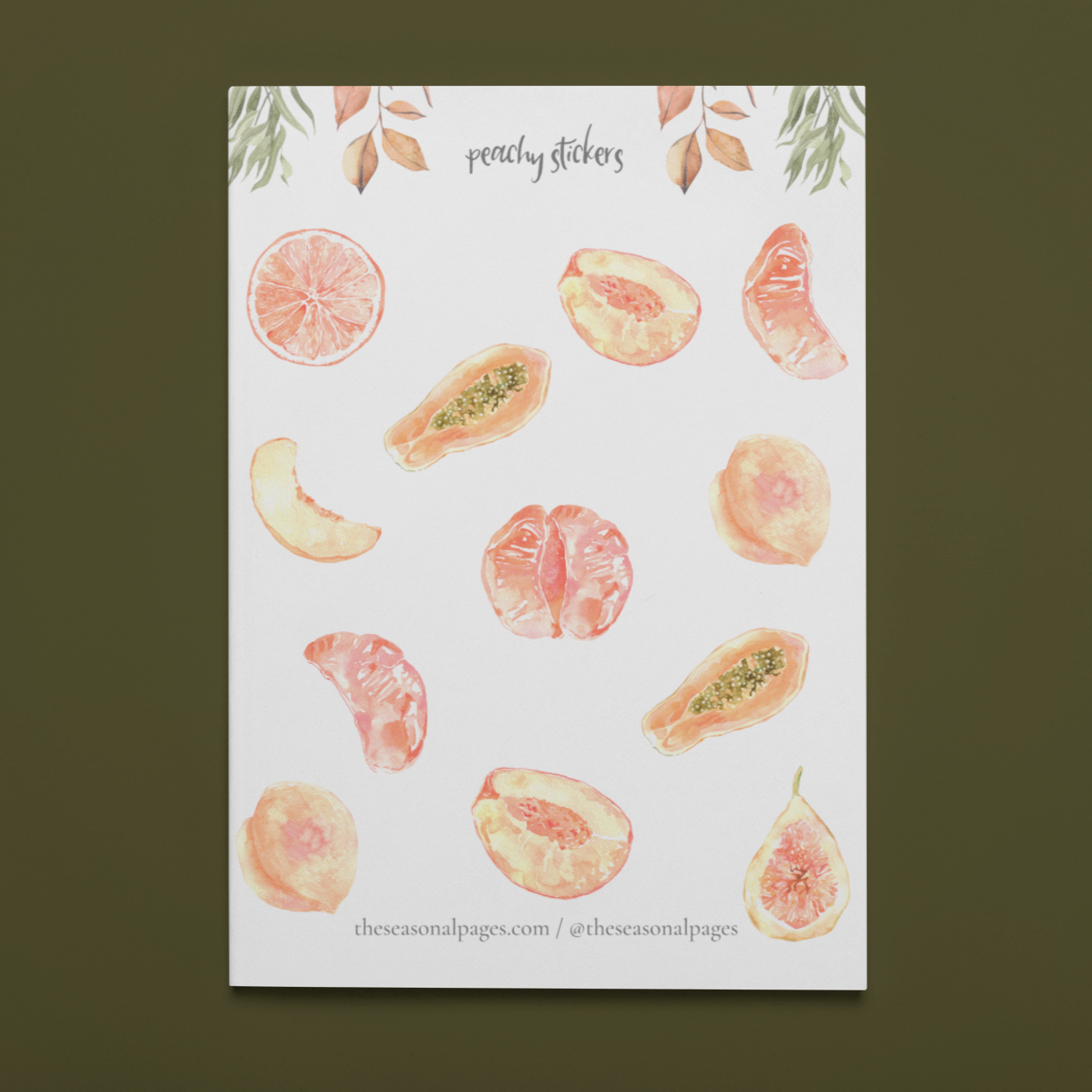 Printable Peachy Sticker Set