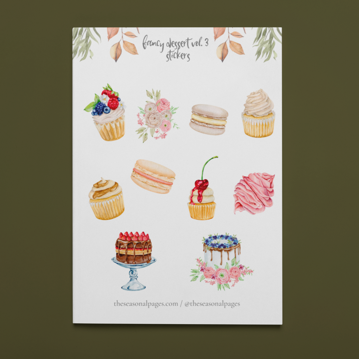 Printable Fancy Dessert Vol. 3 Sticker Set