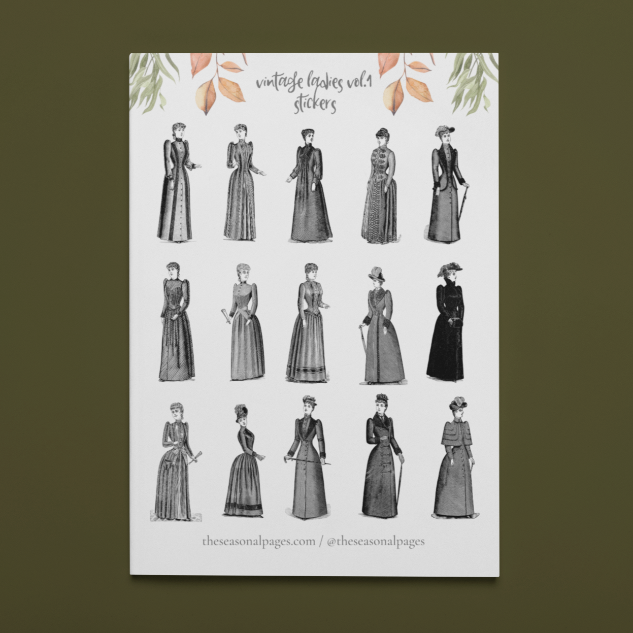 Printable Vintage Ladies Vol. 1 Sticker Set – The Seasonal Pages