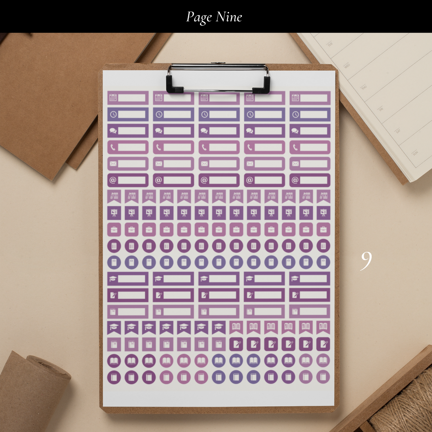 Purple Printable Sticker Set Vol. 1