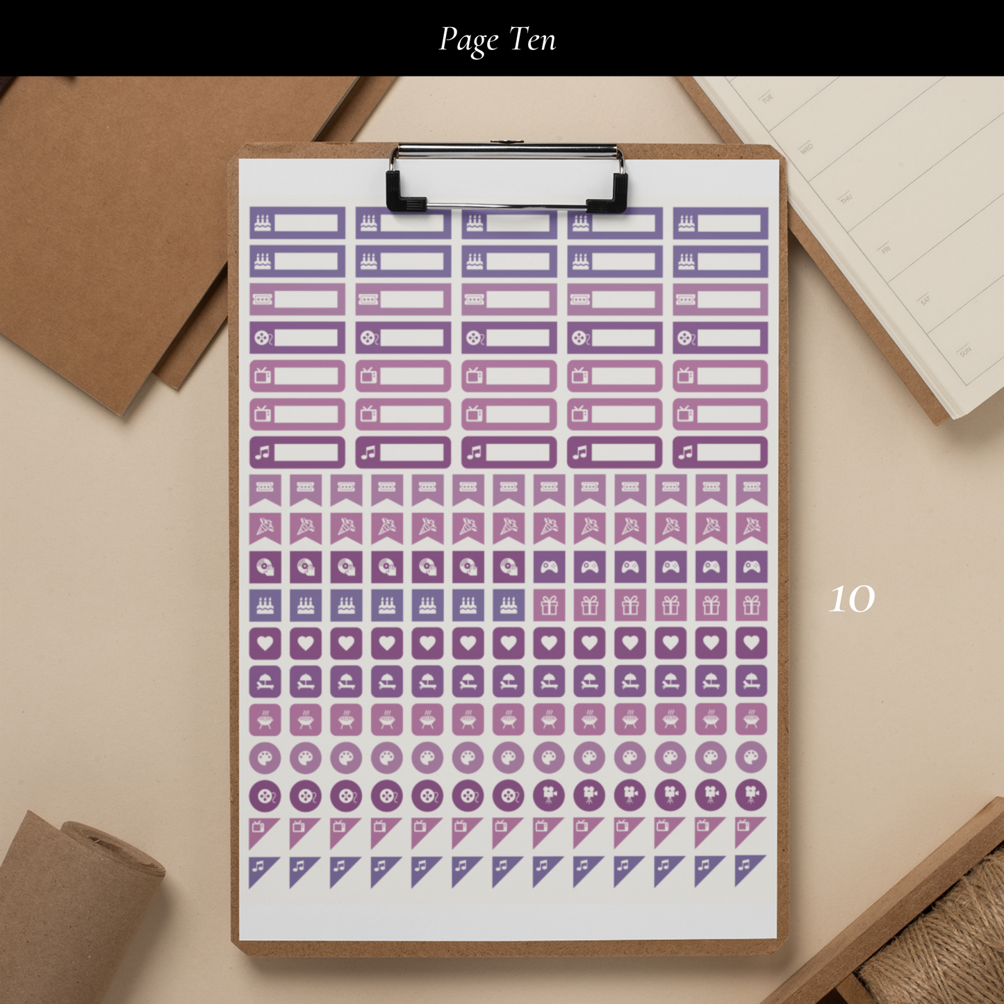 Purple Printable Sticker Set Vol. 1