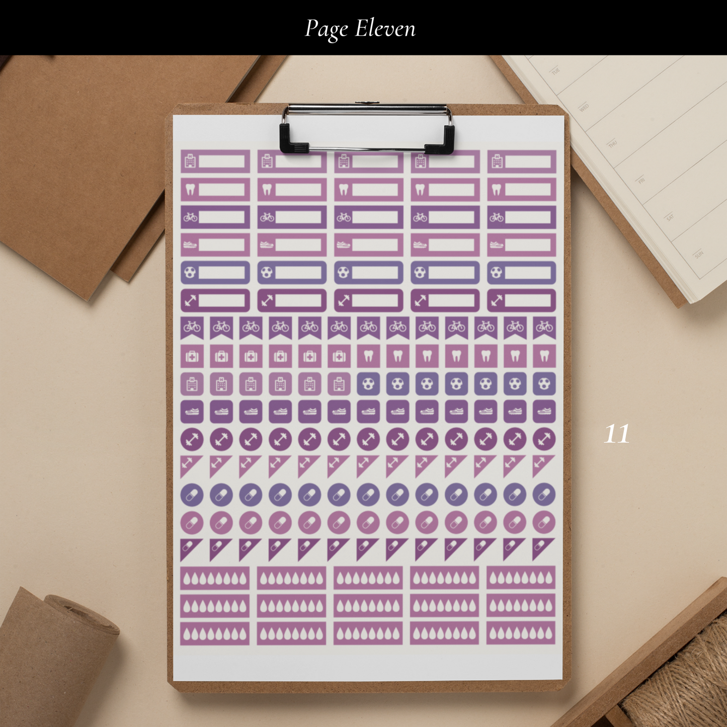 Purple Printable Sticker Set Vol. 1
