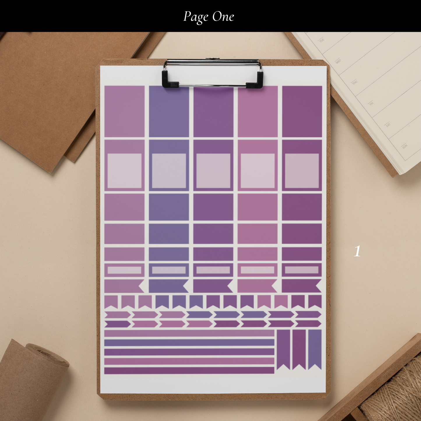 Purple Printable Sticker Set Vol. 1