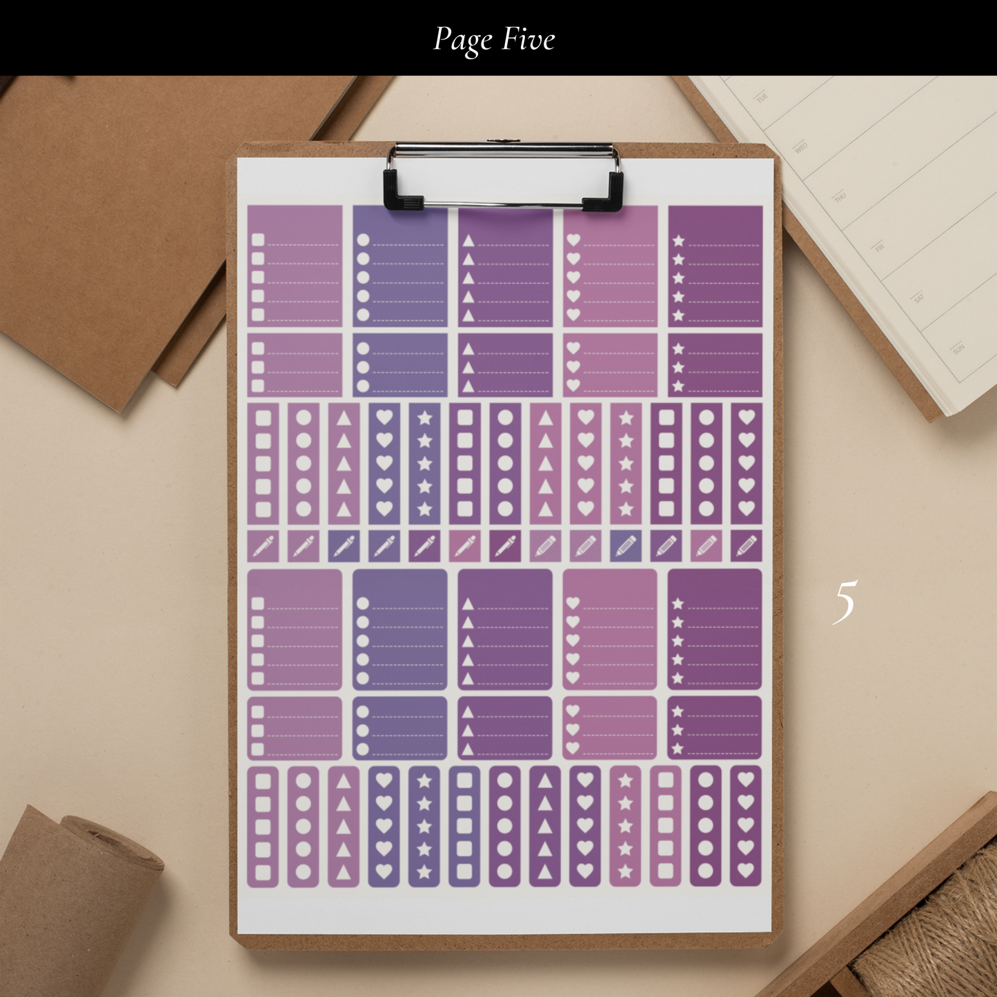 Purple Printable Sticker Set Vol. 1