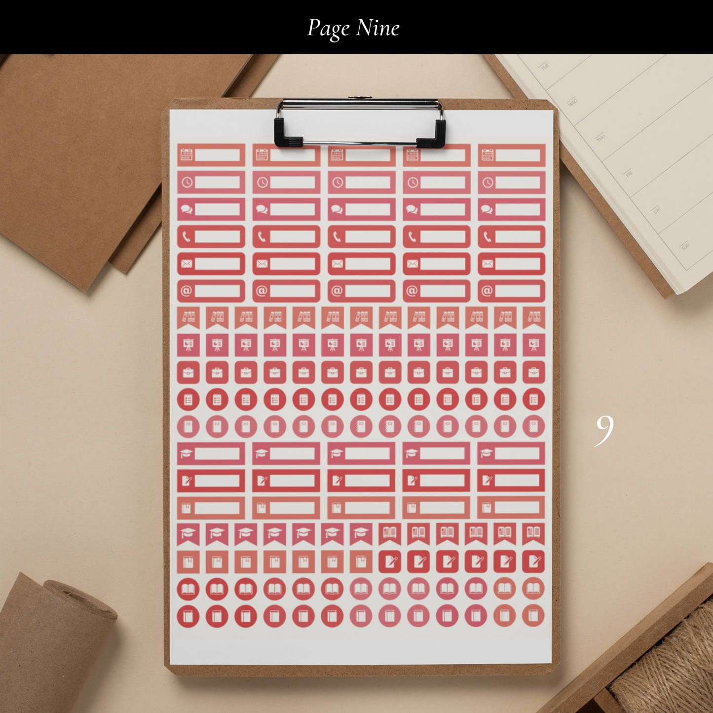 Printable Salmon Planner Sticker Set