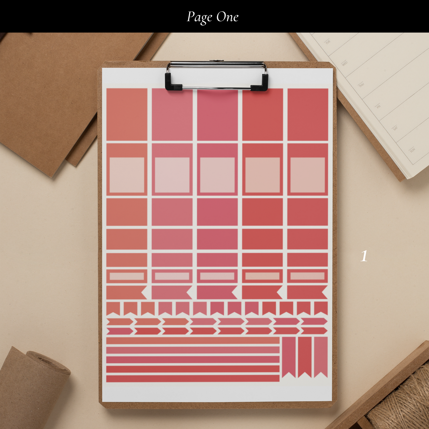Printable Salmon Planner Sticker Set