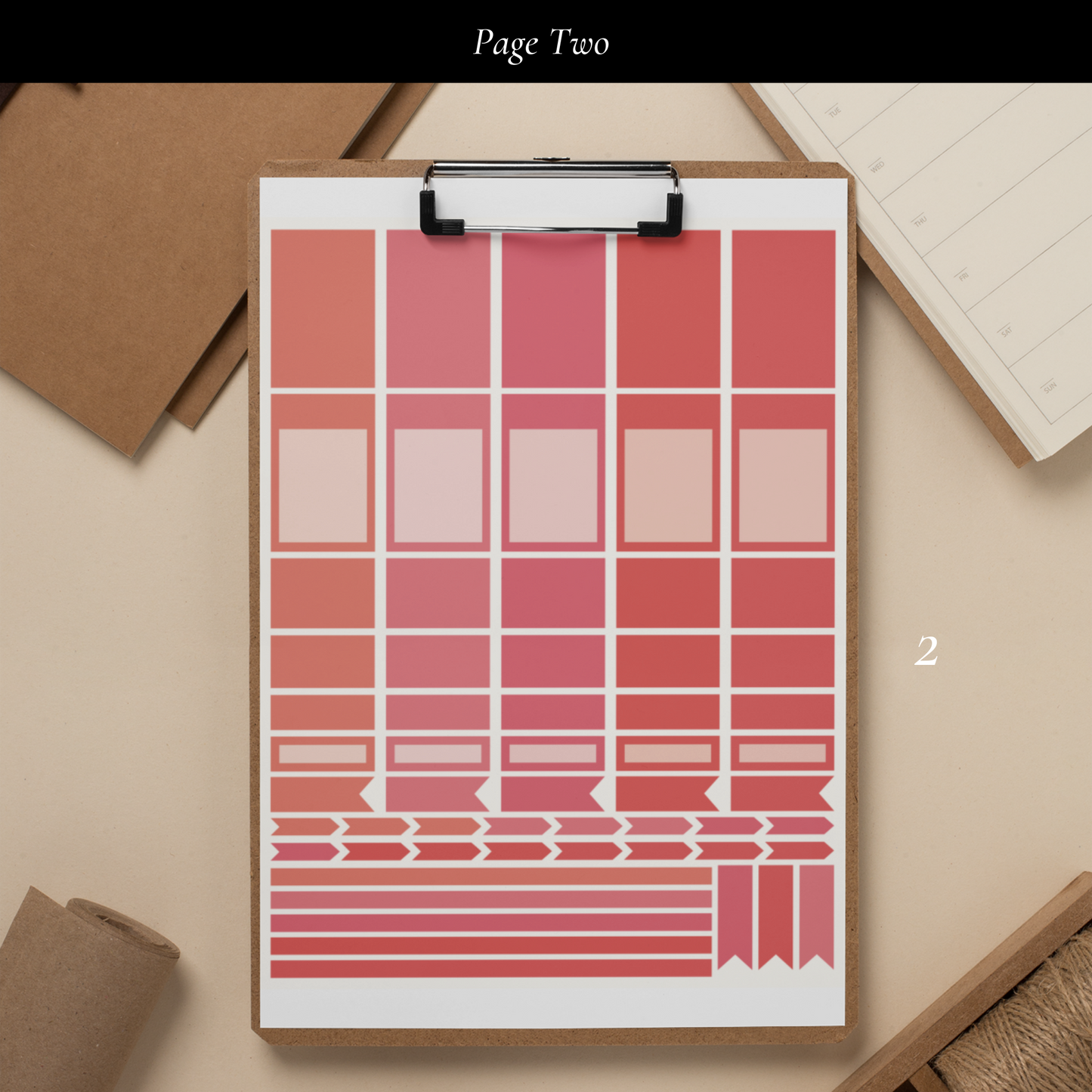 Printable Salmon Planner Sticker Set